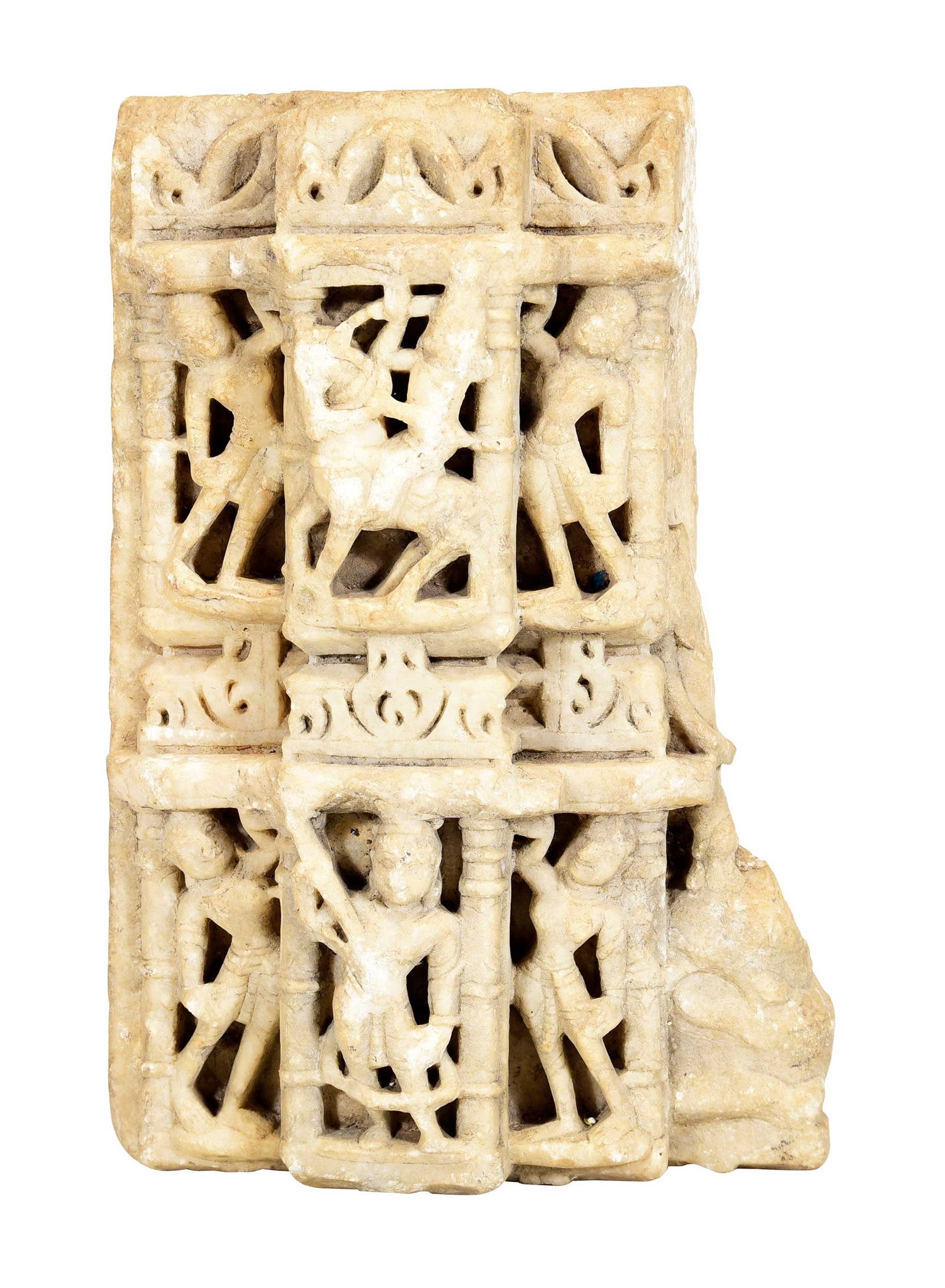 Indian Relief Carved Marble Architectural Fragment (1 of 5)