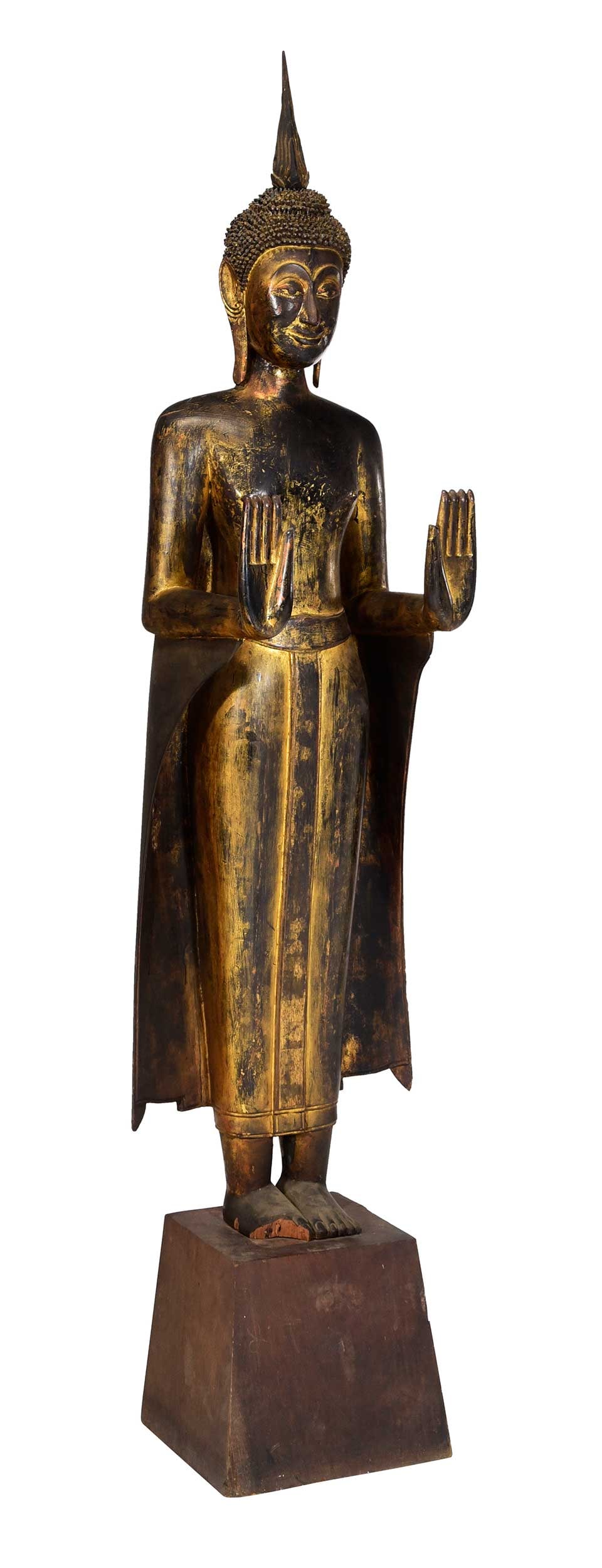 Monumental Thai Carved and Giltwood Standing Buddha (1 of 14)