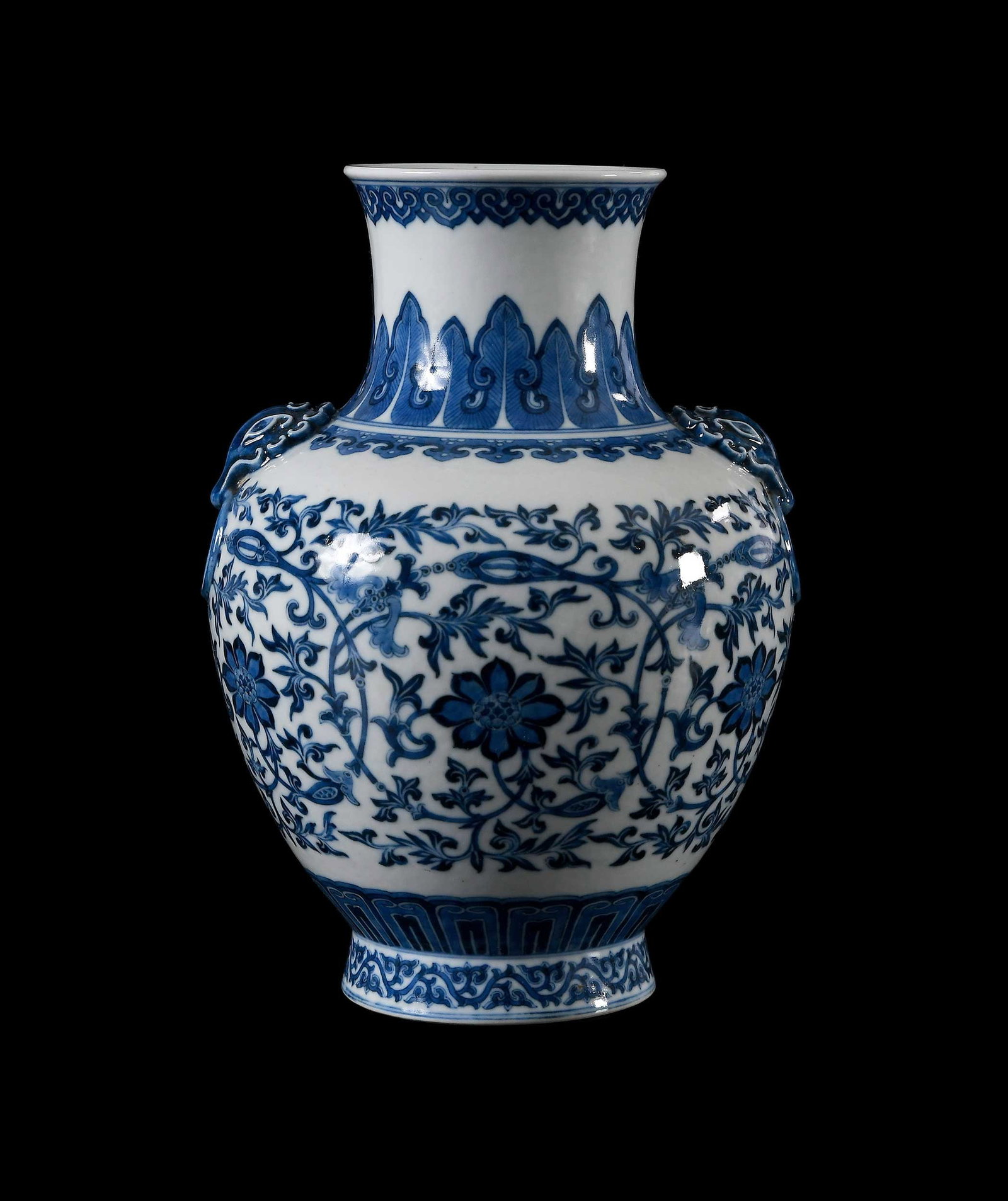 Chinese Underglaze Blue Floral Vase (1 of 7)