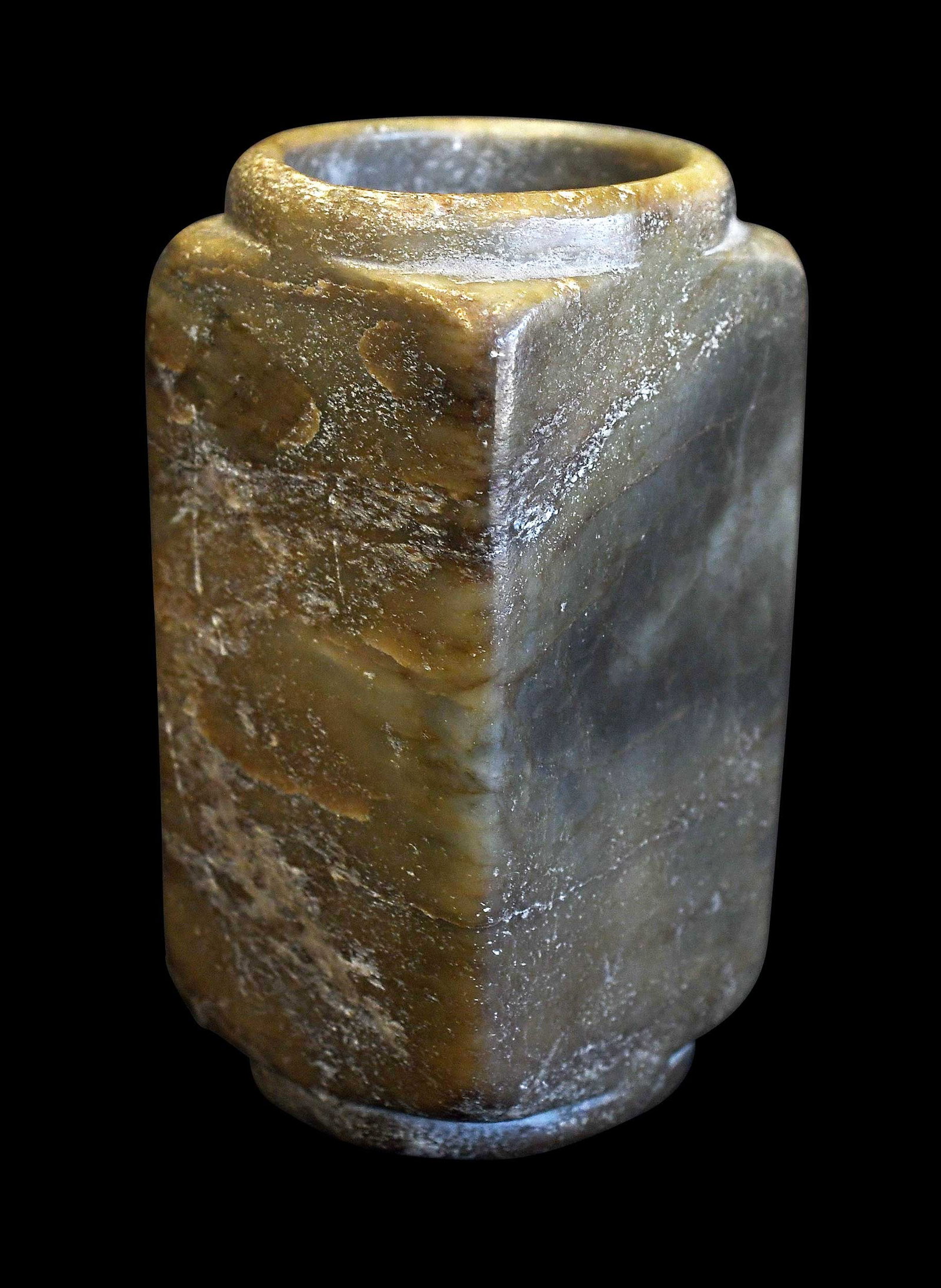 Chinese Carved Jade Cong Style Vase (1 of 4)