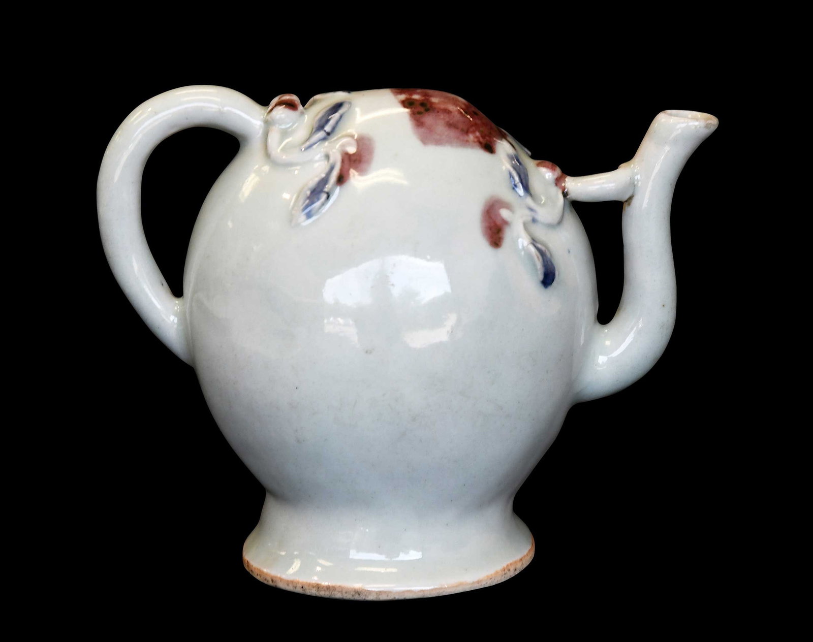 Chinese Peach Form Celadon Porcelain Cadogan (1 of 8)