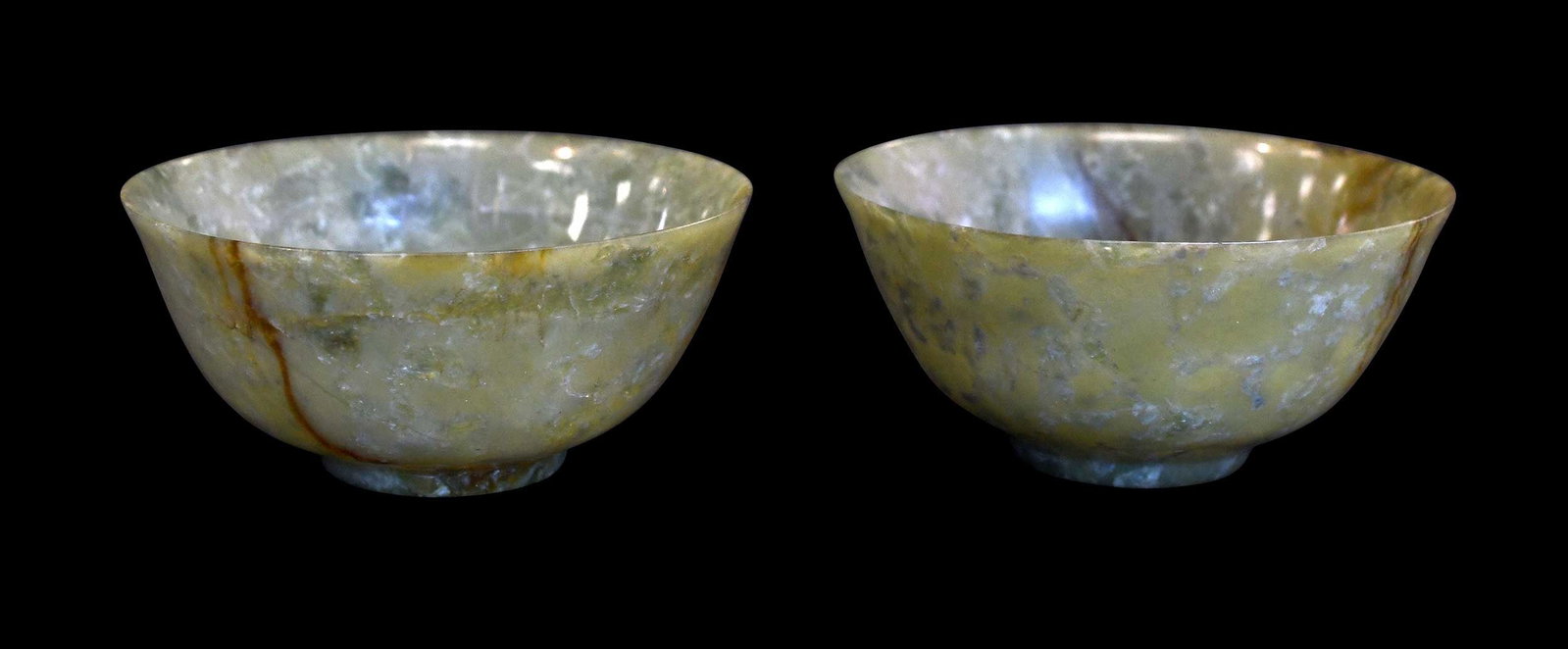 Two Chinese Finely Carved Jade Bowls (1 of 4)