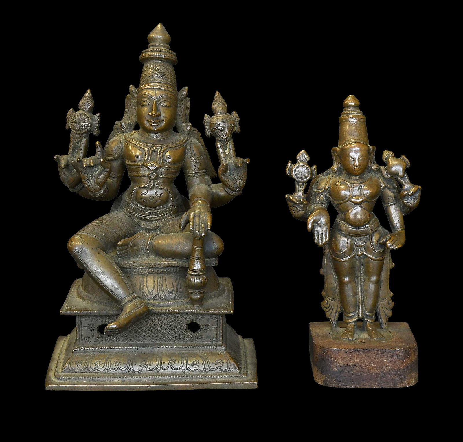 Two Indian Bronze Deity Figures (1 of 7)