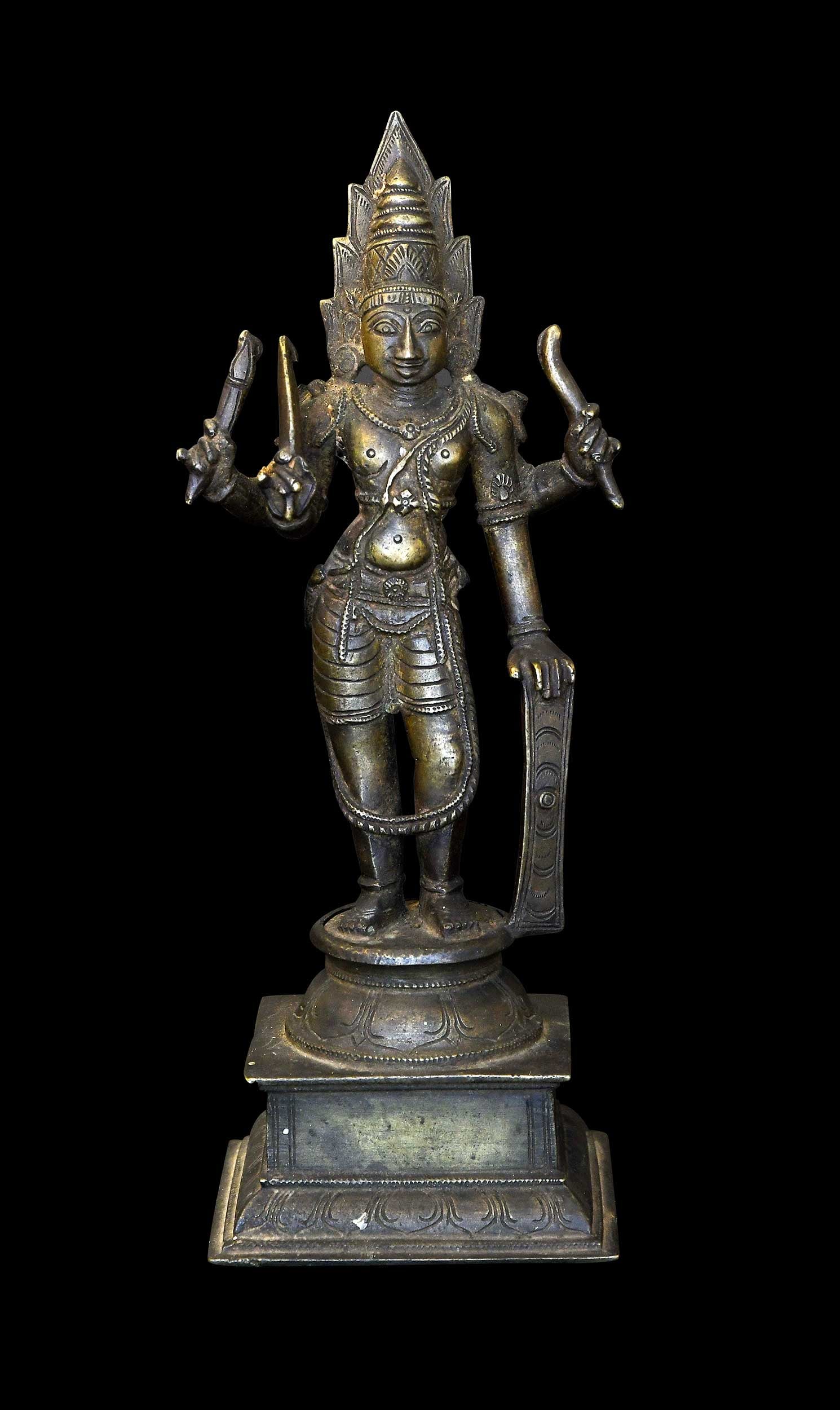 Indian Bronze Standing Virabadhra Figure (1 of 8)