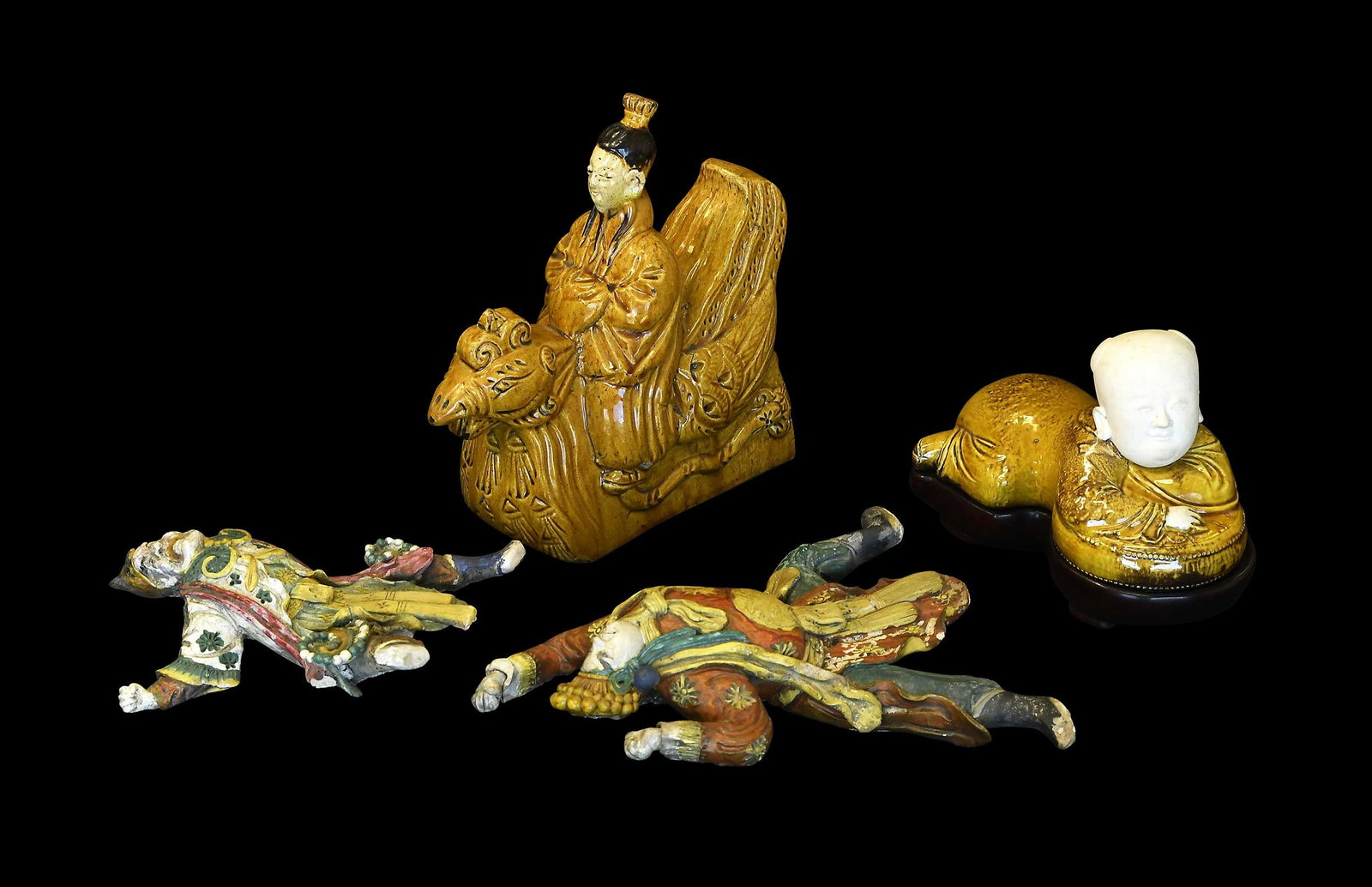 Four Chinese Pottery Figures (1 of 8)