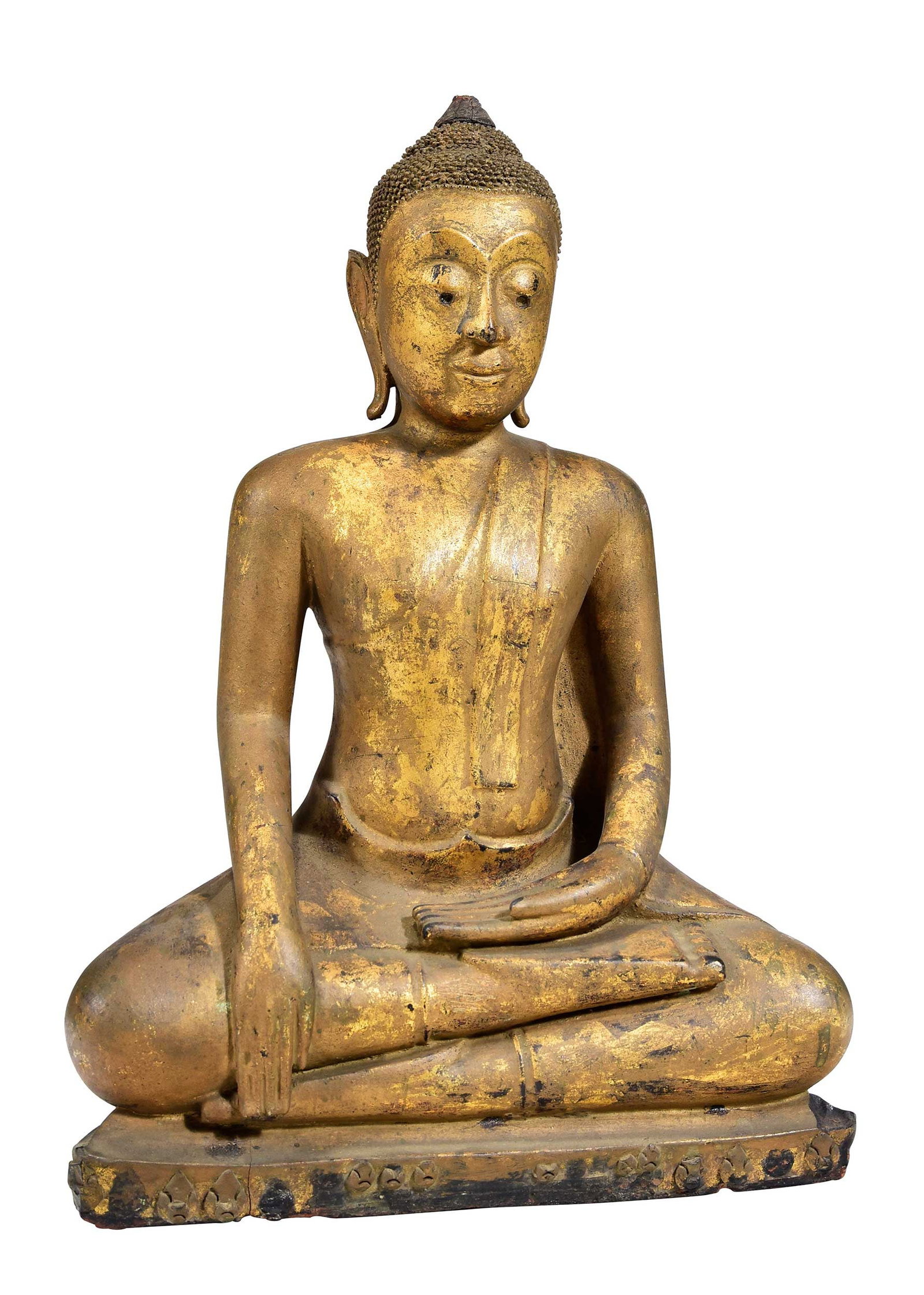 Southeast Asian Carved Giltwood Seated Buddha (1 of 5)