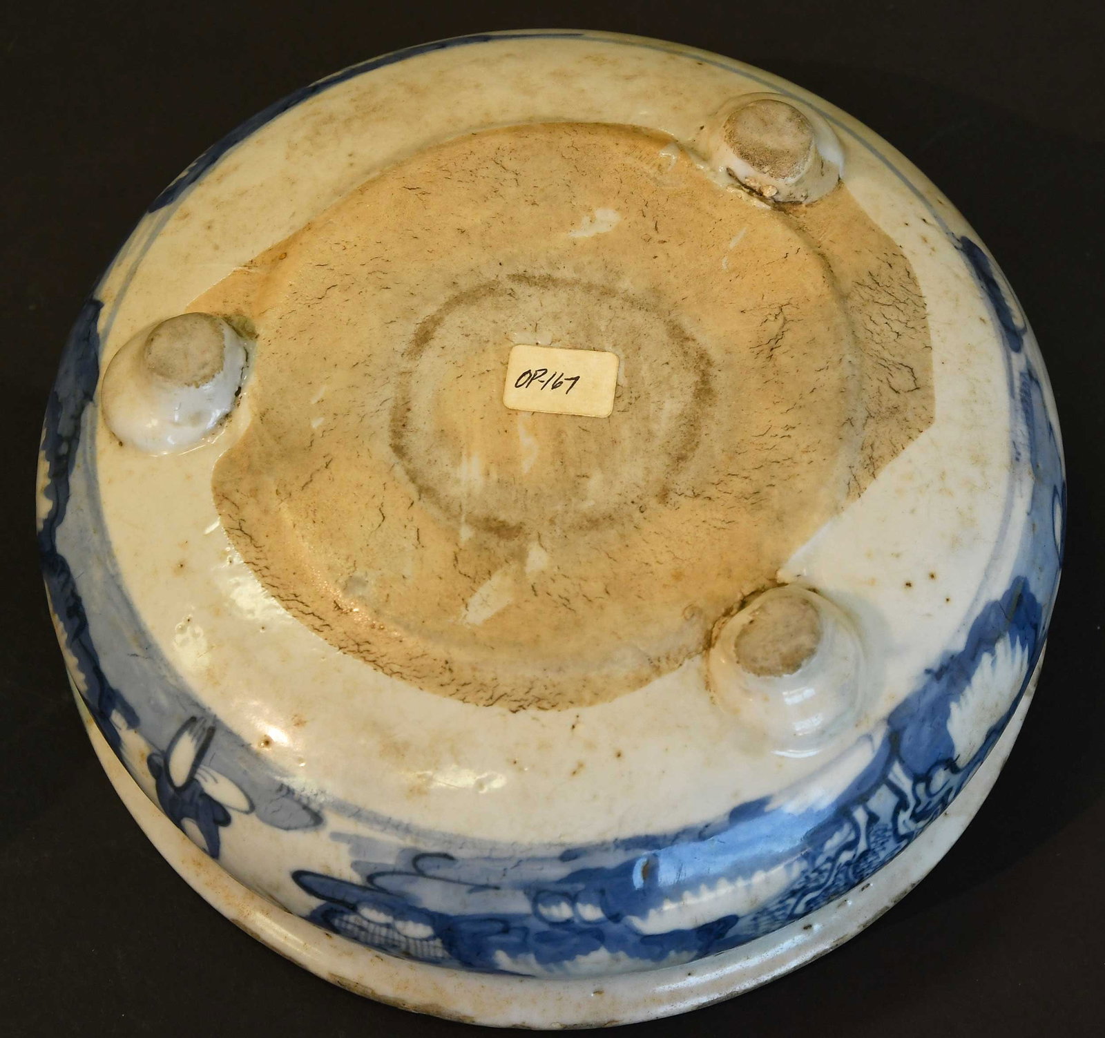 Three Chinese Underglaze Blue Porcelain Table Objects - 4
