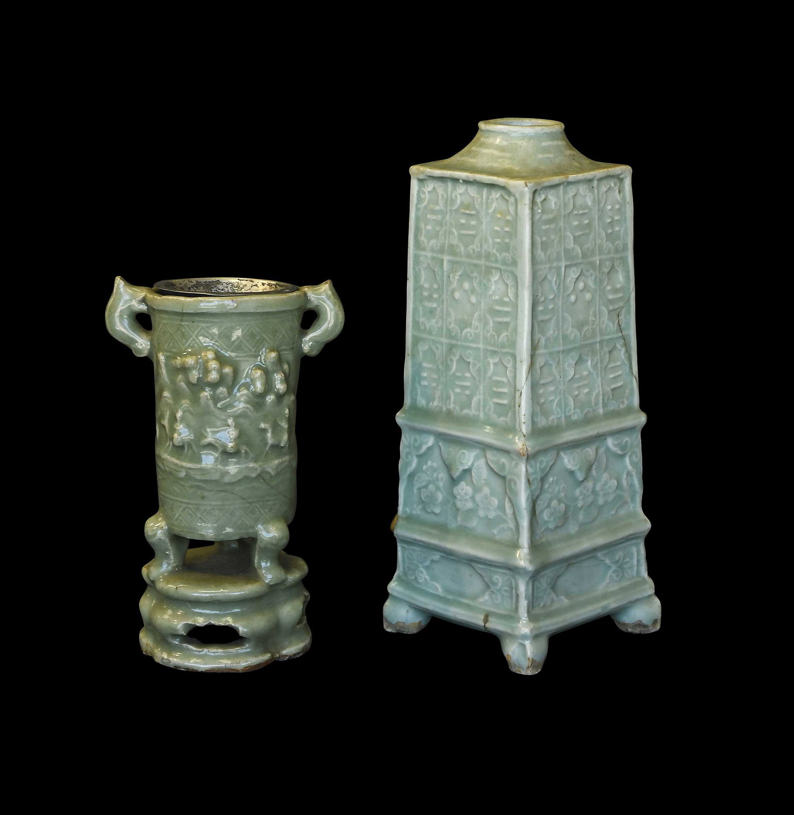 Two Chinese Celadon Ceramic Vessels (1 of 8)