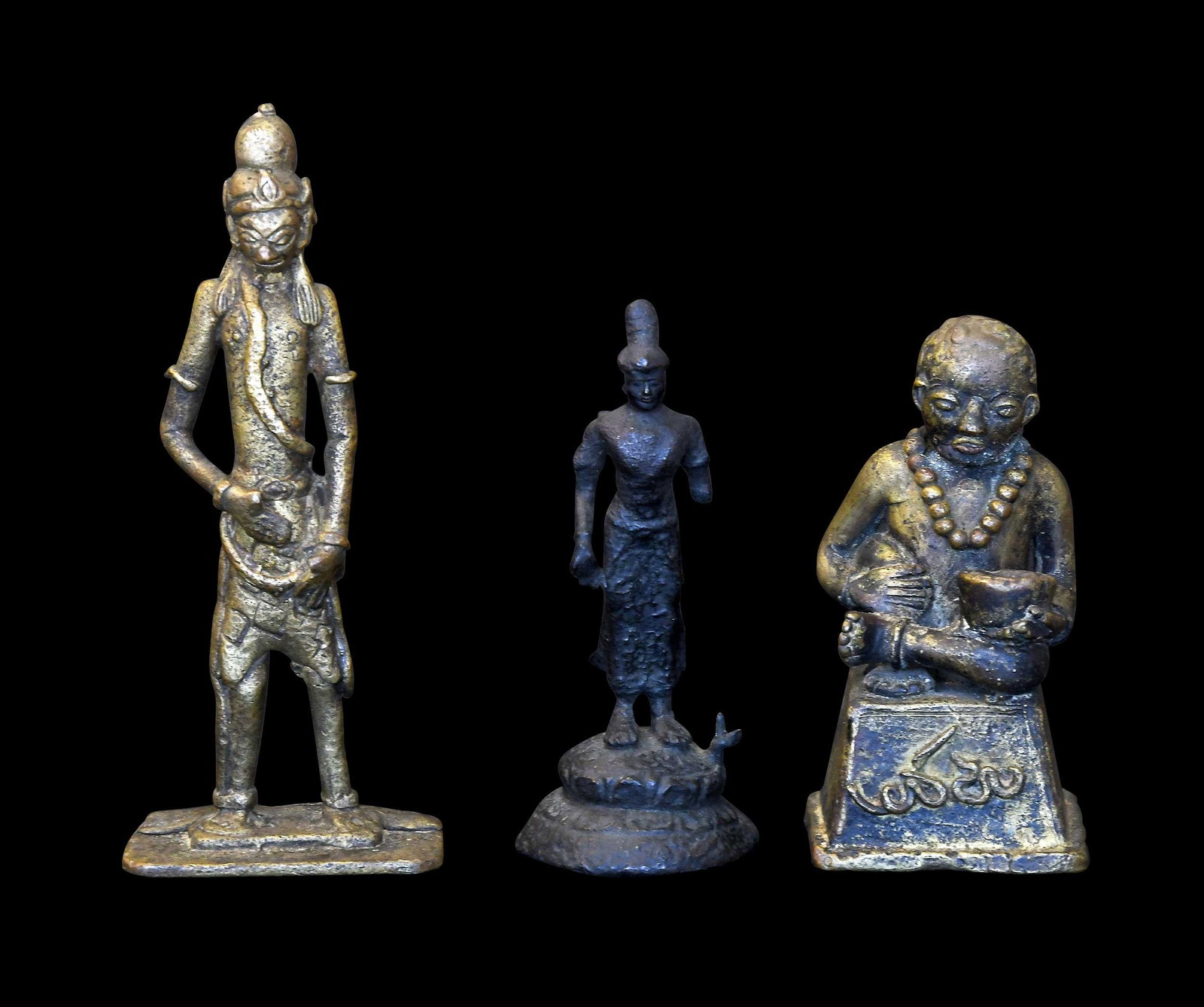 Three Miniature Asian Bronze Figures (1 of 6)