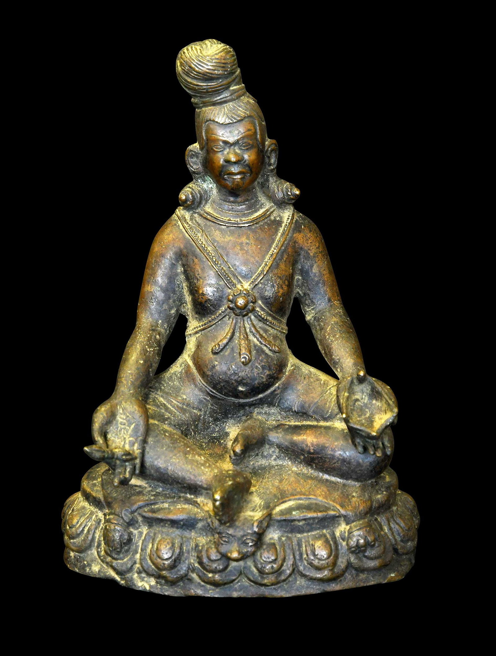 Tibetan Bronze Seated Tsangnyon Heruka Figure (1 of 5)