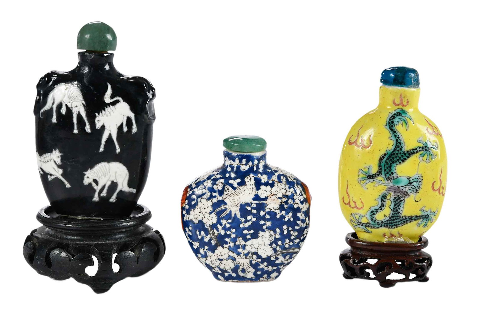 Three Chinese Porcelain Snuff Bottles (1 of 6)
