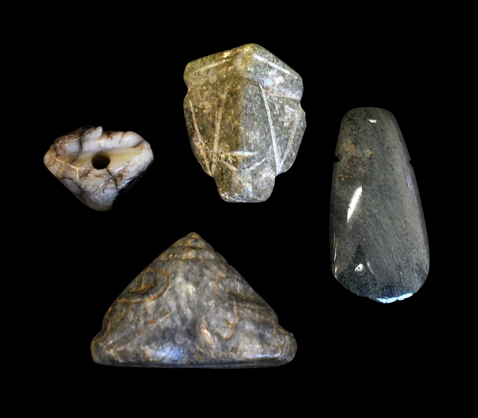 Four Carved Jade Table Objects (1 of 5)