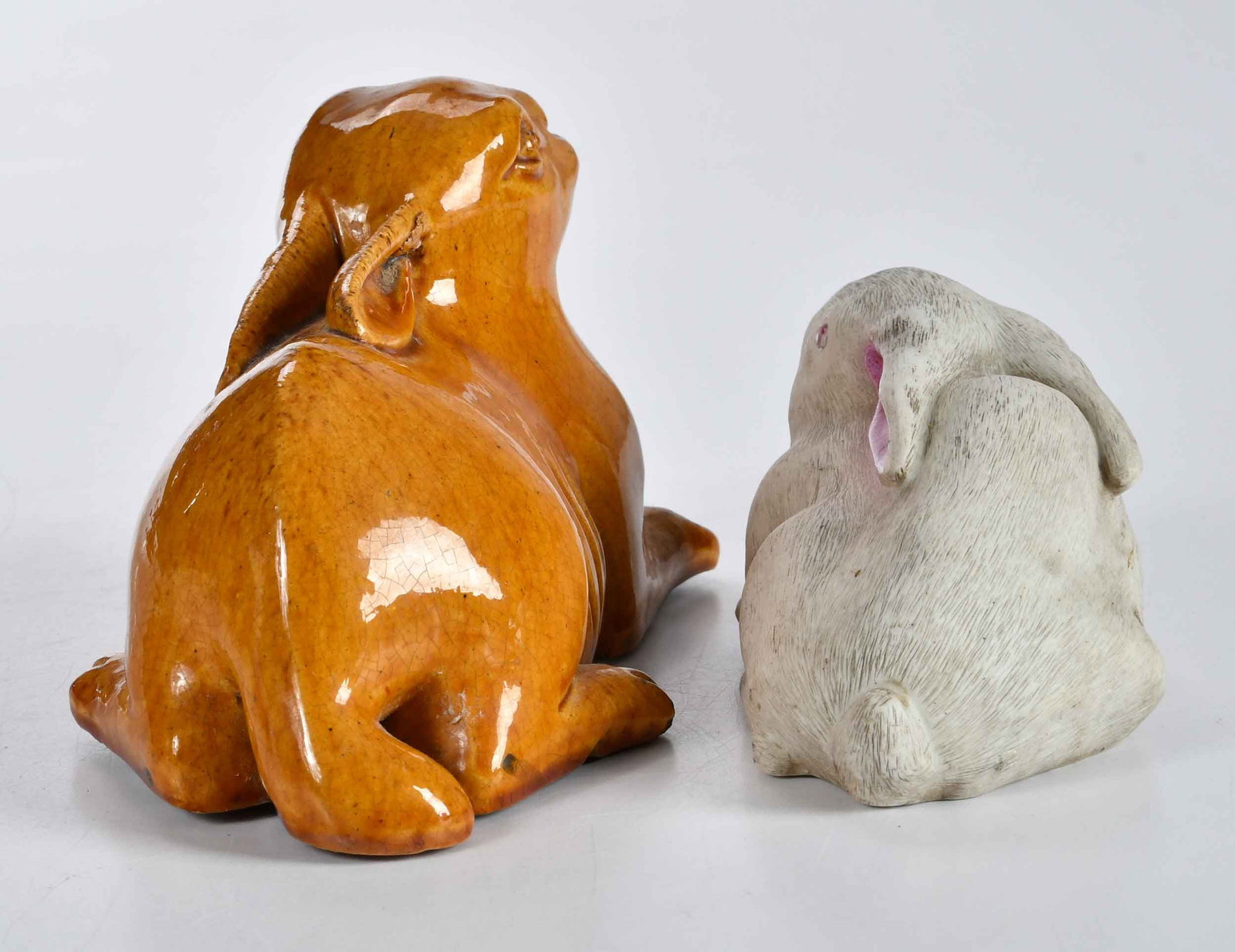 Two Chinese Export Rabbits - 4