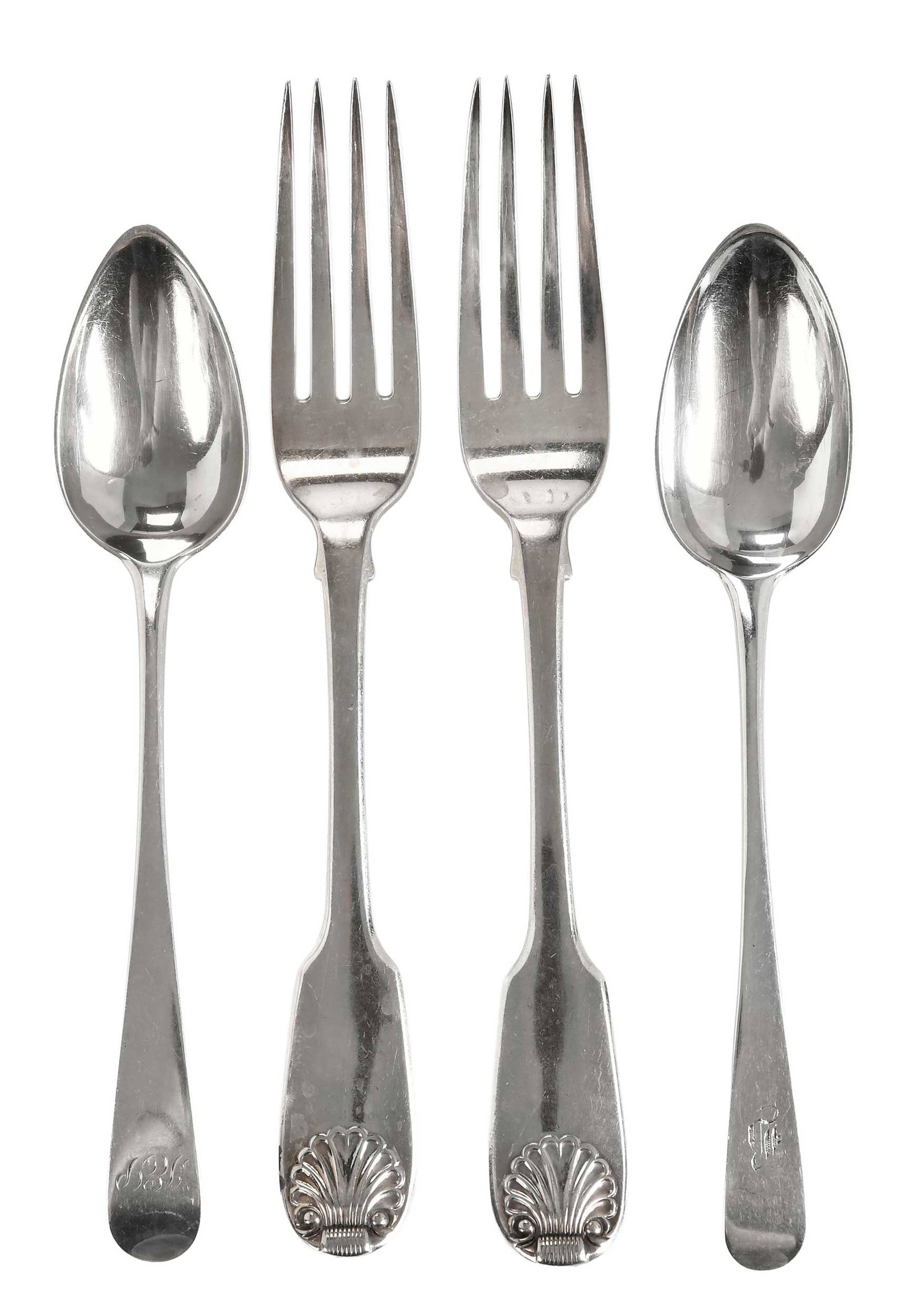 20 English Silver Forks and Spoons (1 of 4)