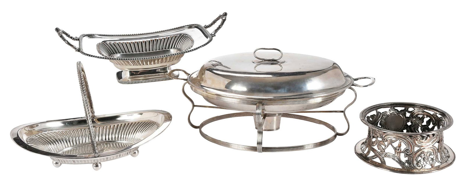 Four Pieces Silver Plate Hollowware (1 of 5)