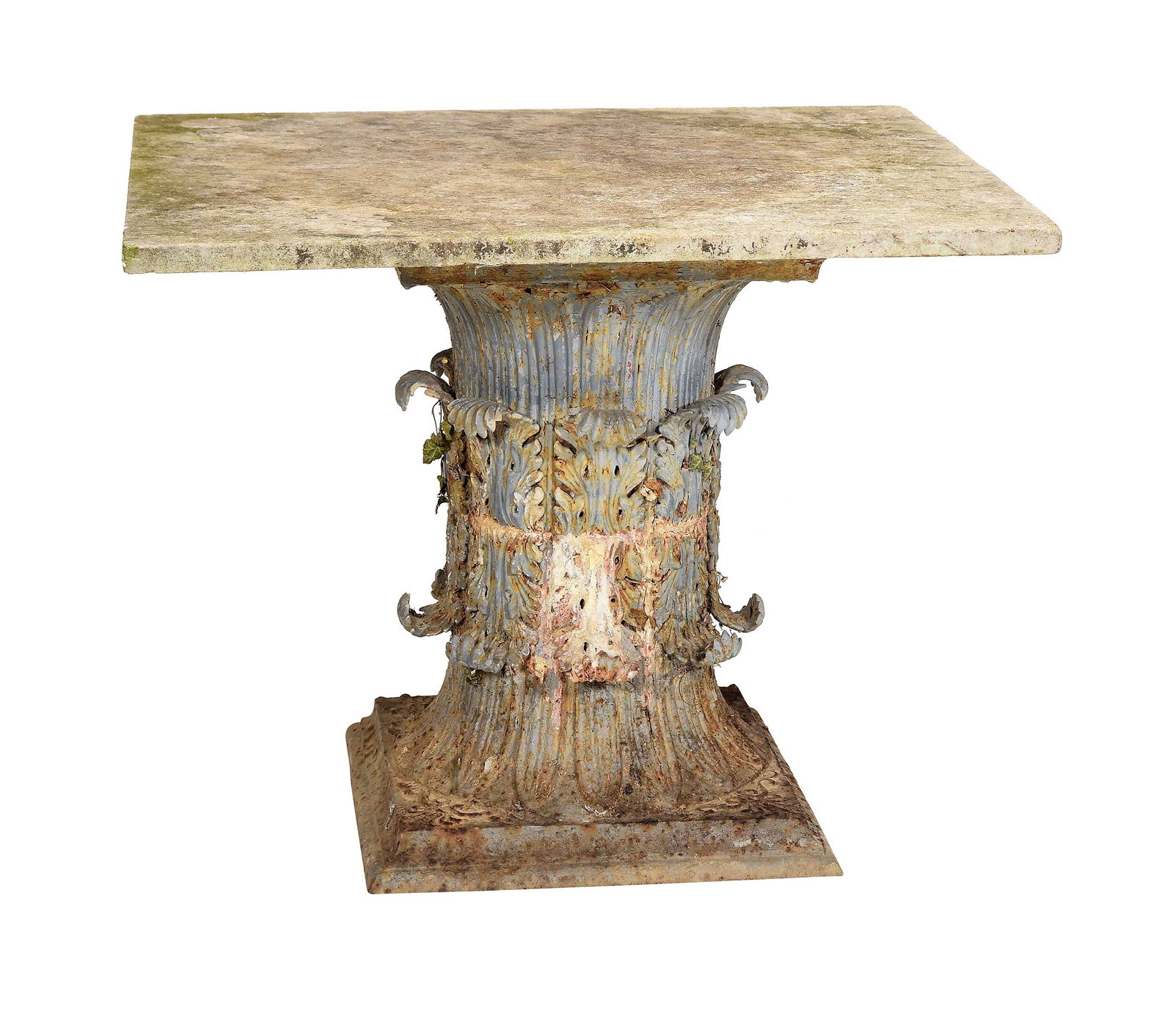 J.L. Jackson Corinthian Style Cast Iron Table with Stone Top, 1849 New York (1 of 9)