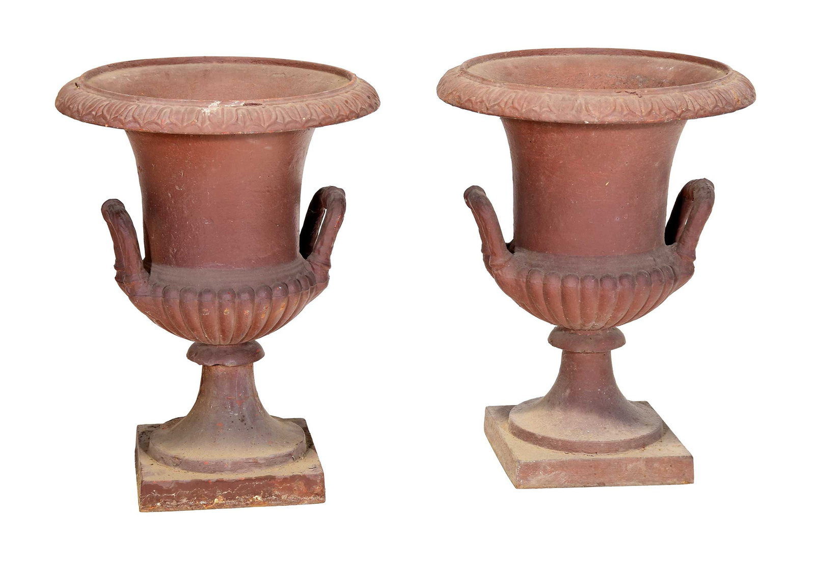Pair of Classical Cast Iron Urn Style Planters (1 of 7)