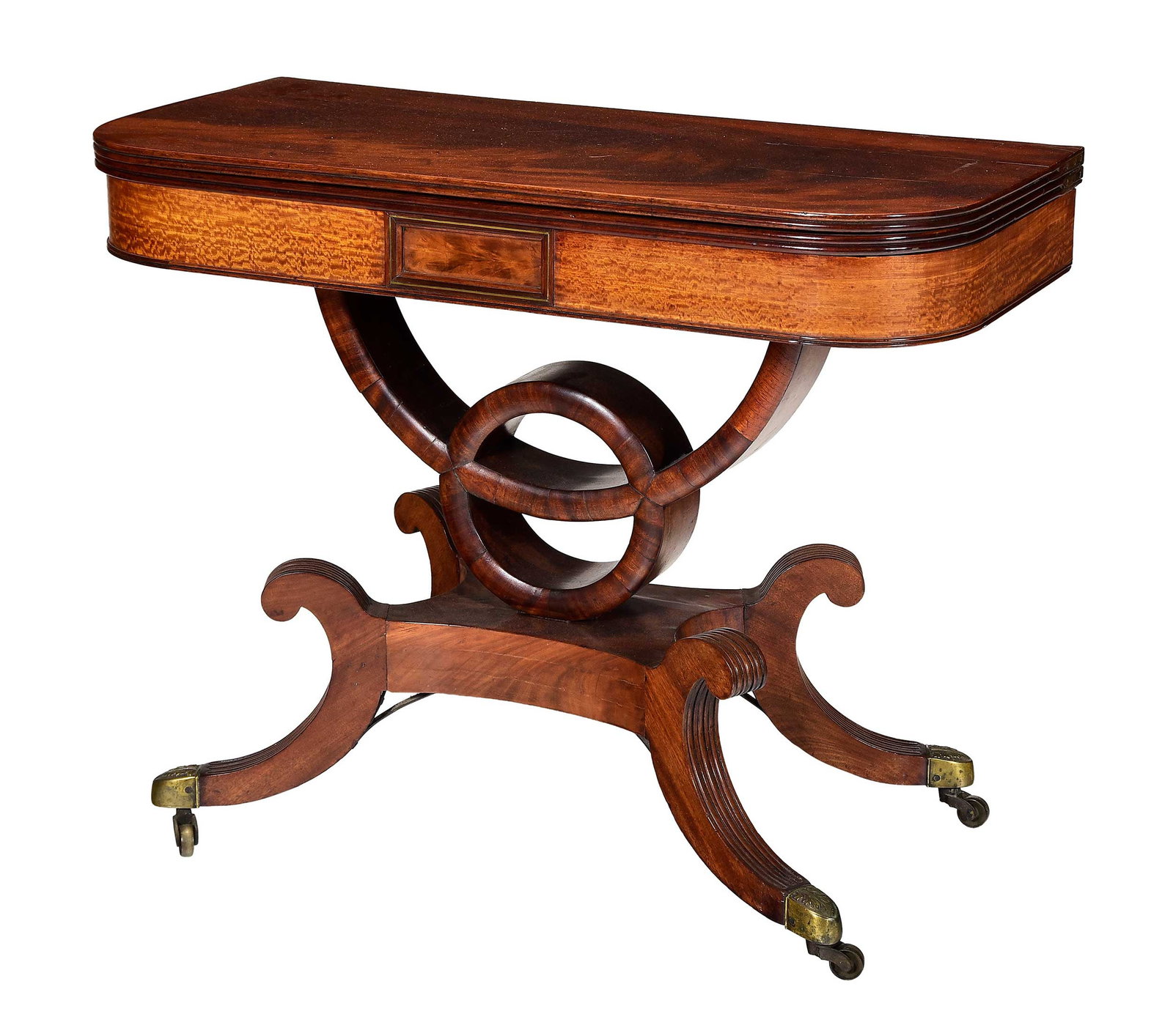 Unusual Regency Figured Mahogany Games Table (1 of 13)