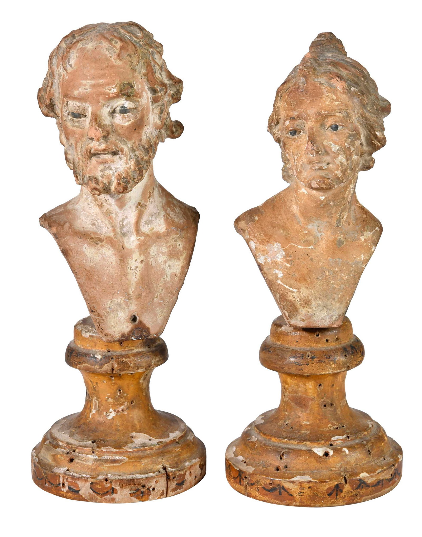 Pair of Italian School Devotional Figural Heads (1 of 7)