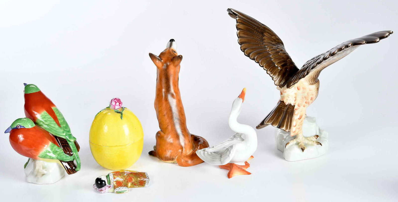 Six Herend Porcelain Table Objects - 2