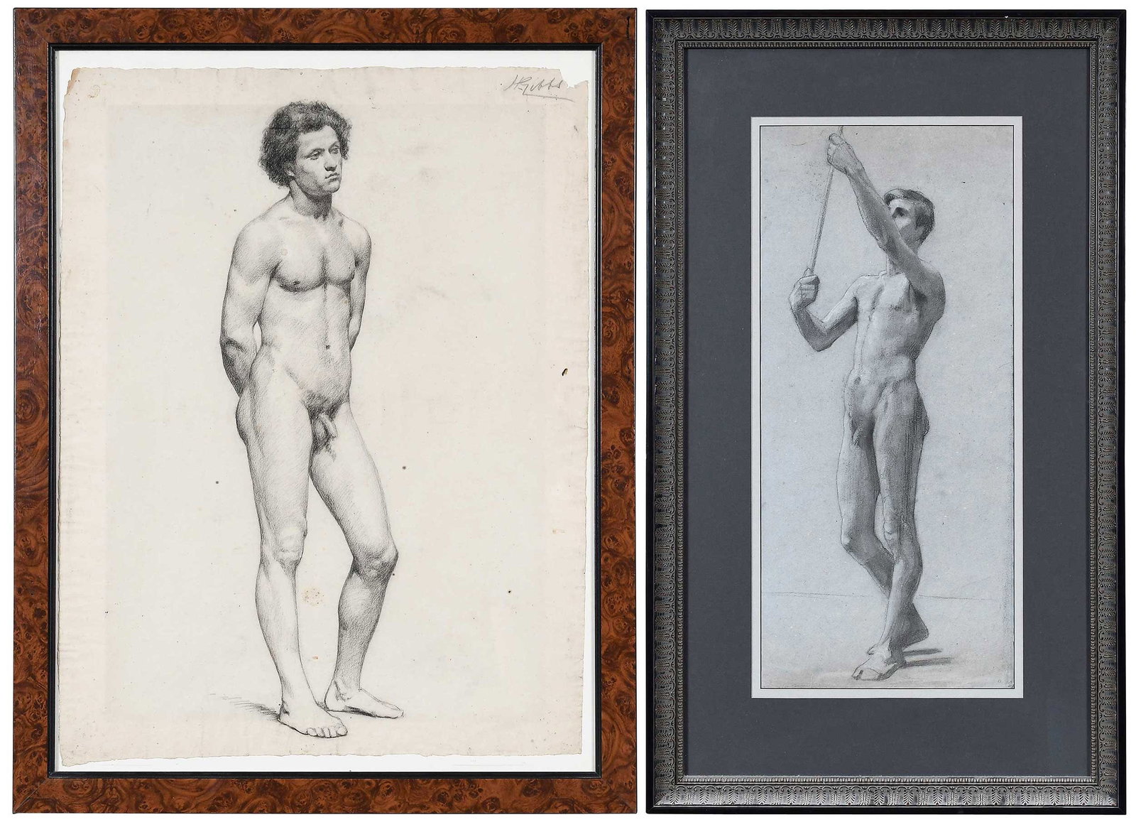 Two Academic Male Nude Studies (1 of 10)