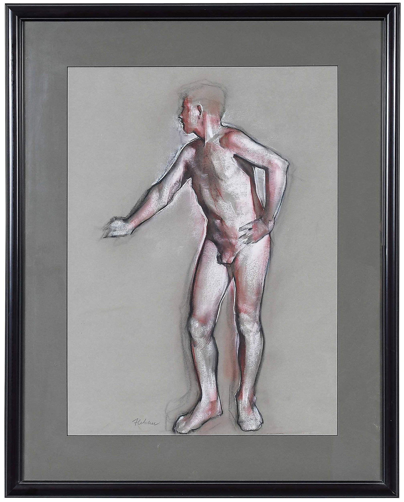 Attributed to Charles Fletcher, Academic Nude Study (1 of 6)
