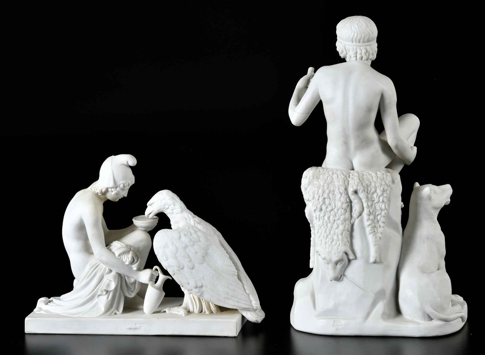 Two Bisque Porcelain Figural Groups - 3