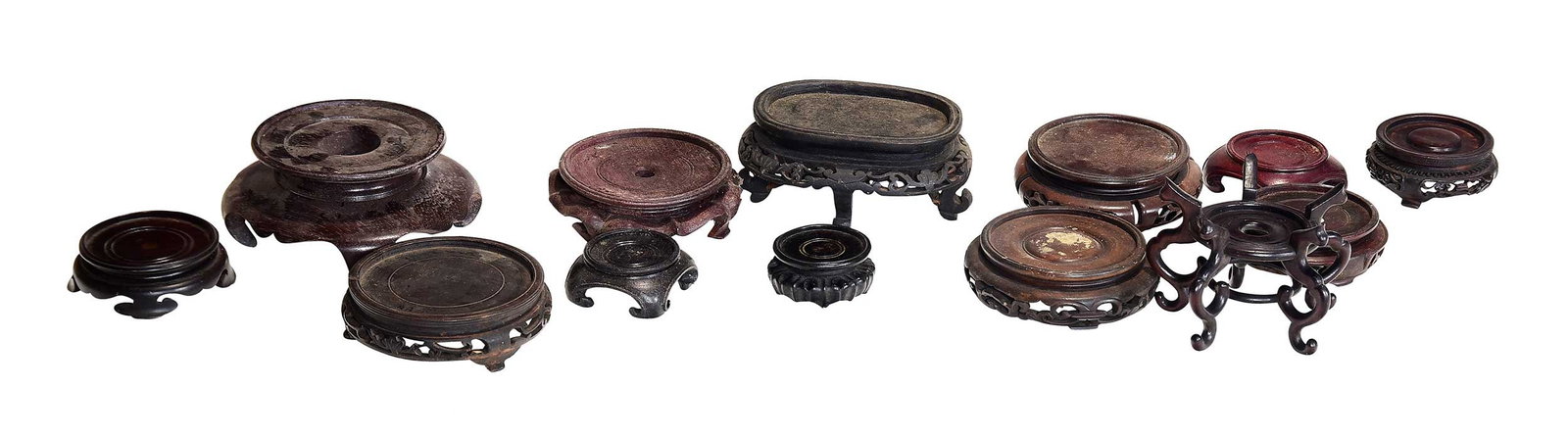 Large Group of Assorted Wood and Metal Display Stands (1 of 4)