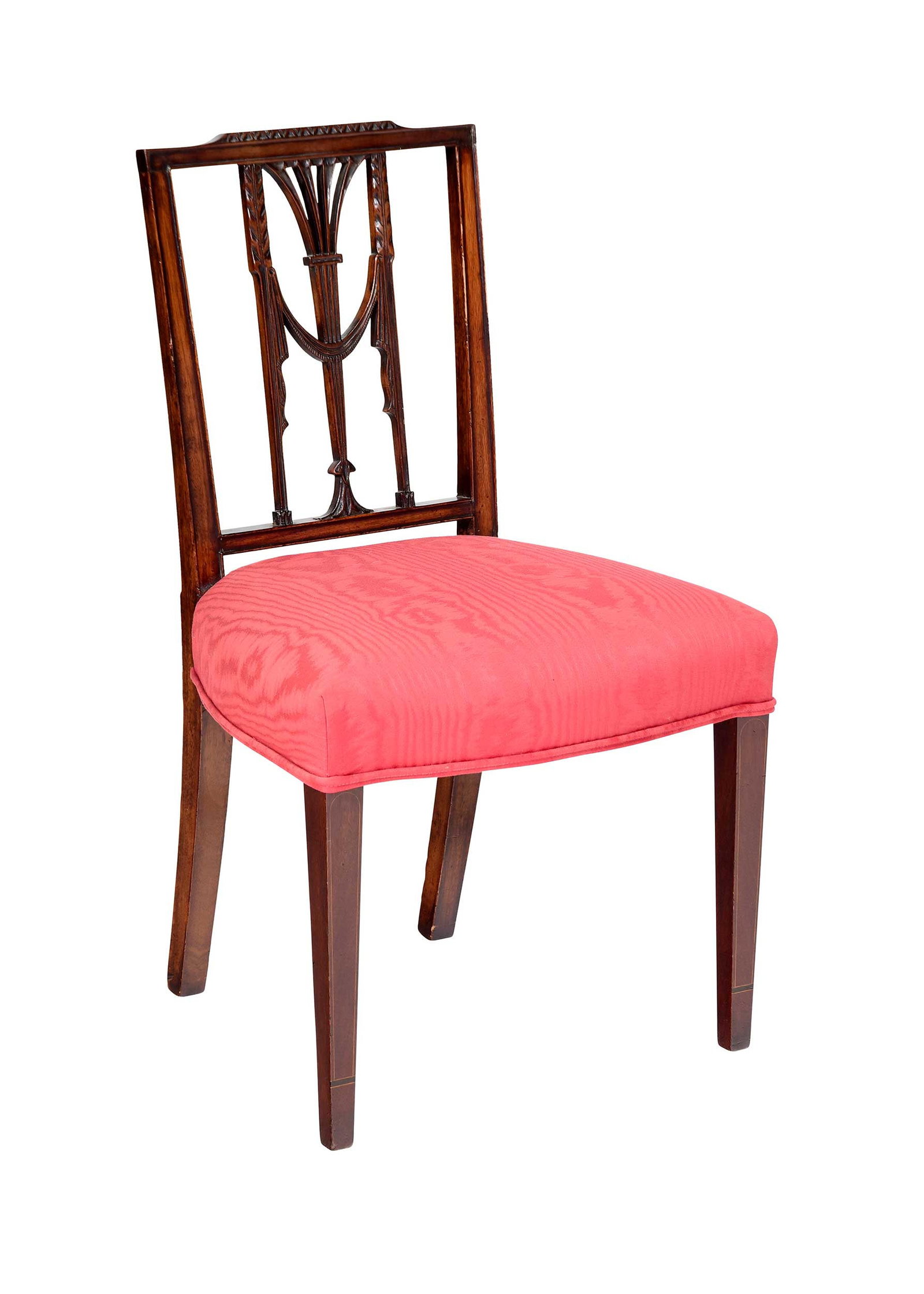 American Federal Carved and Inlaid Mahogany Side Chair (1 of 5)