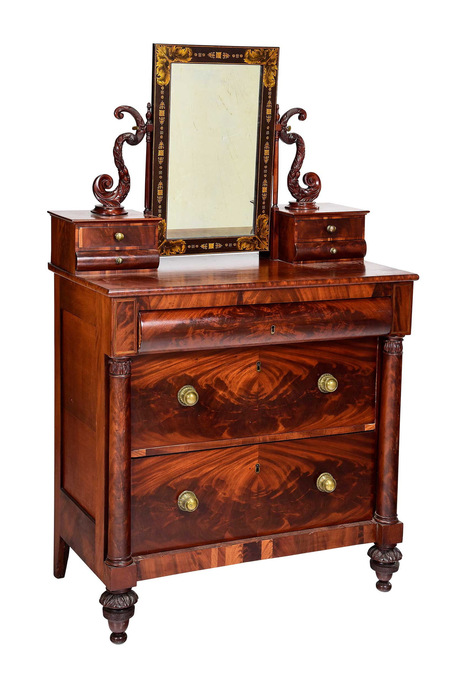 American Classical Mahogany Dresser with Mirror, Possible Political Provenance (1 of 13)