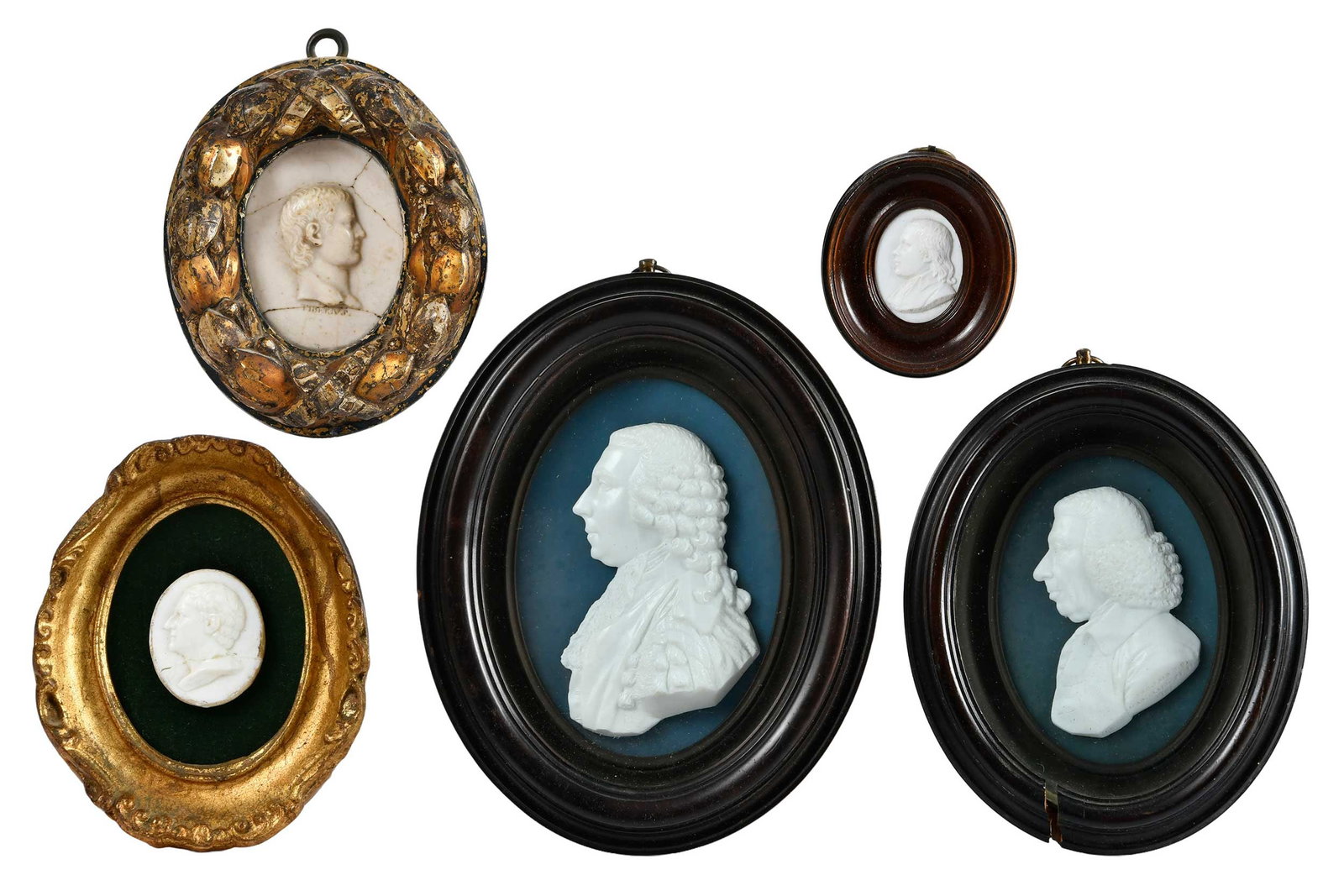 Five Scottish Plaster Cameos, Three by James Tassie (1 of 8)