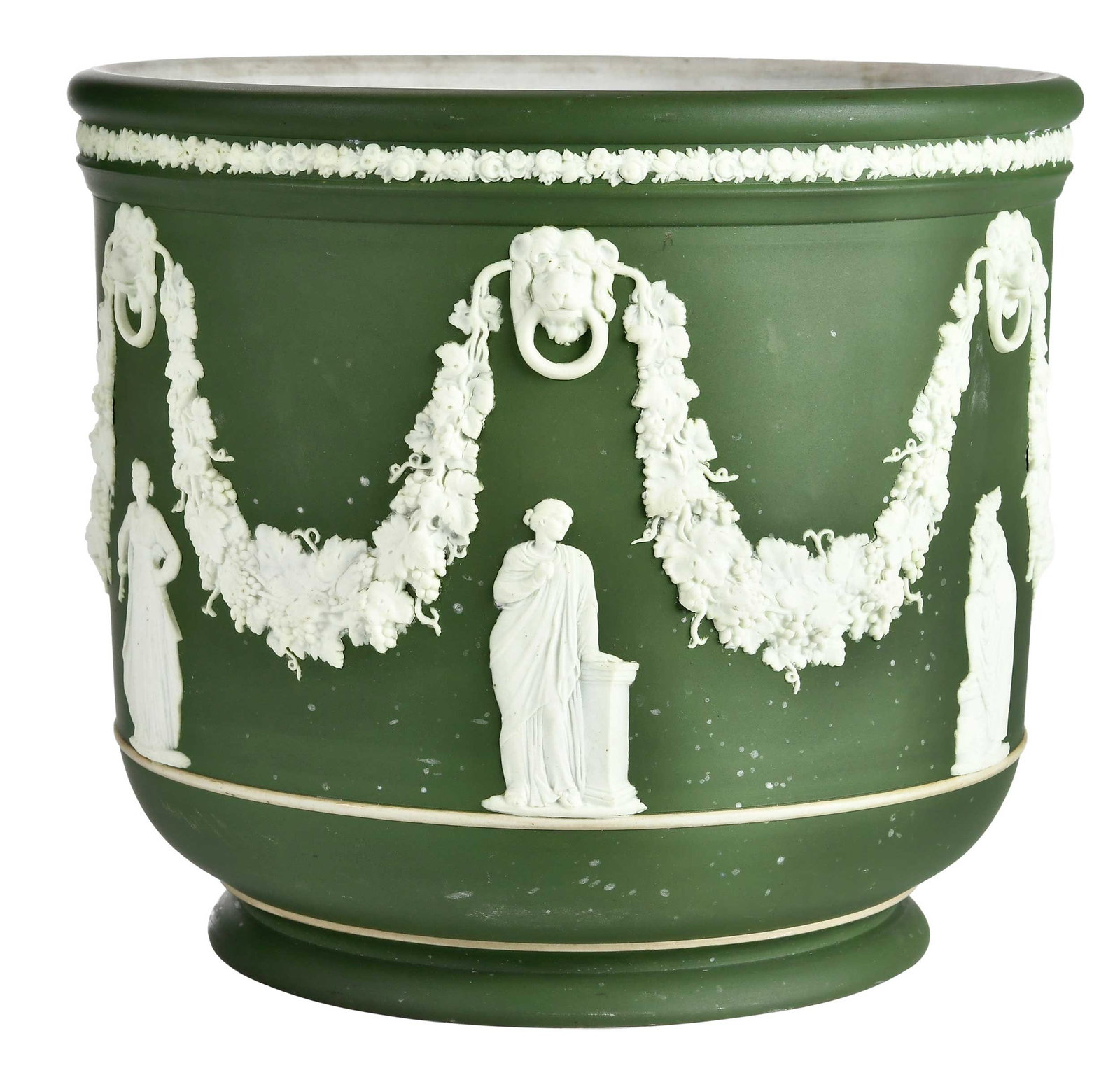 Green Wedgewood Jasperware Planter (1 of 11)