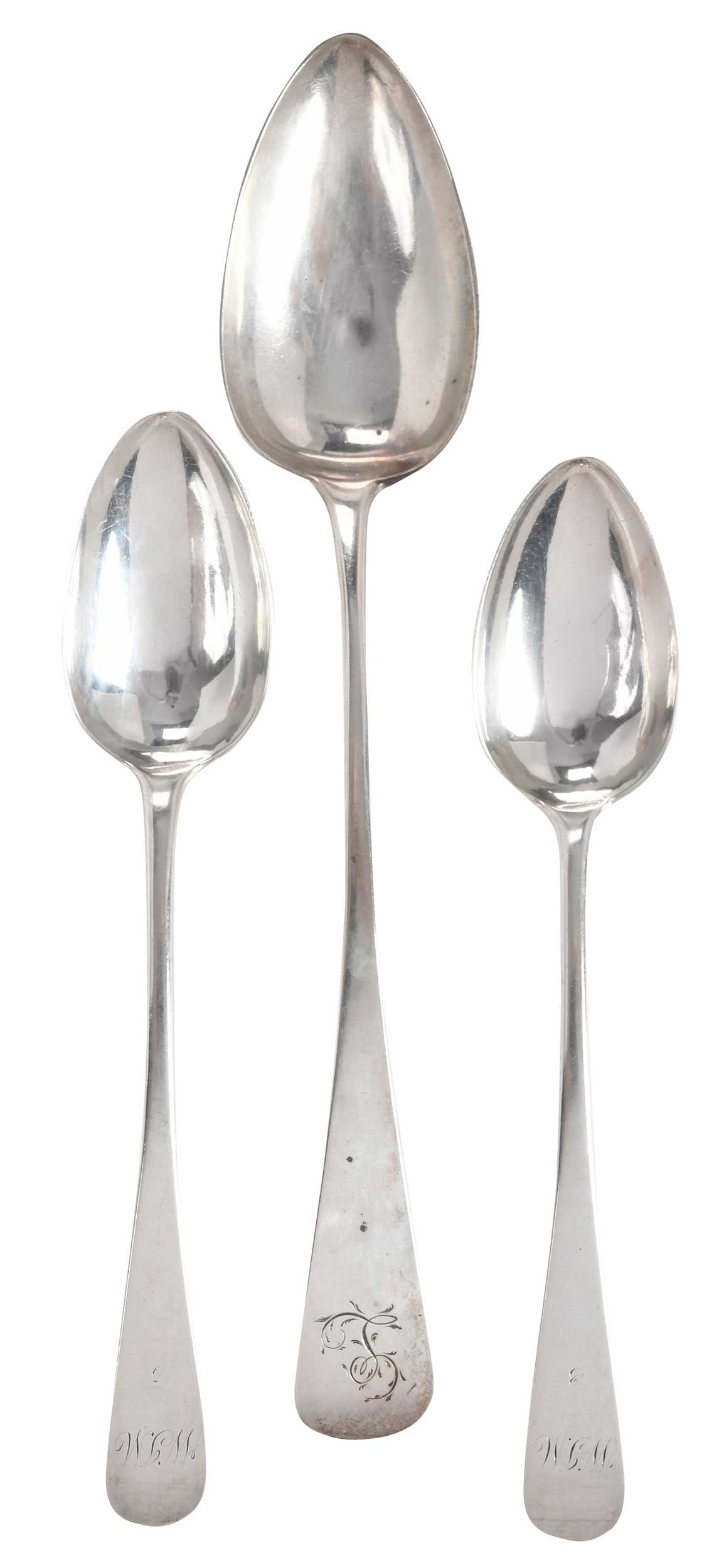 13 George III English Silver Serving Spoons (1 of 4)
