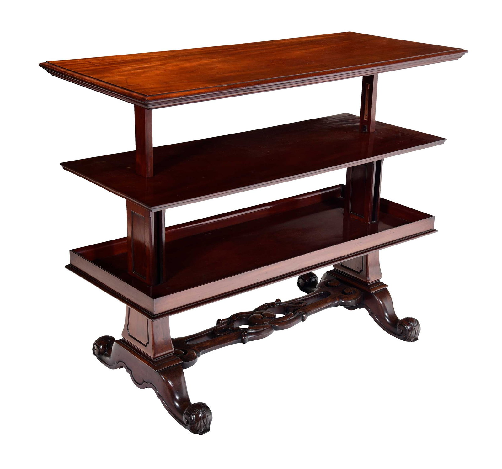 William IV Style Carved Mahogany Metamorphic Library Table (1 of 10)