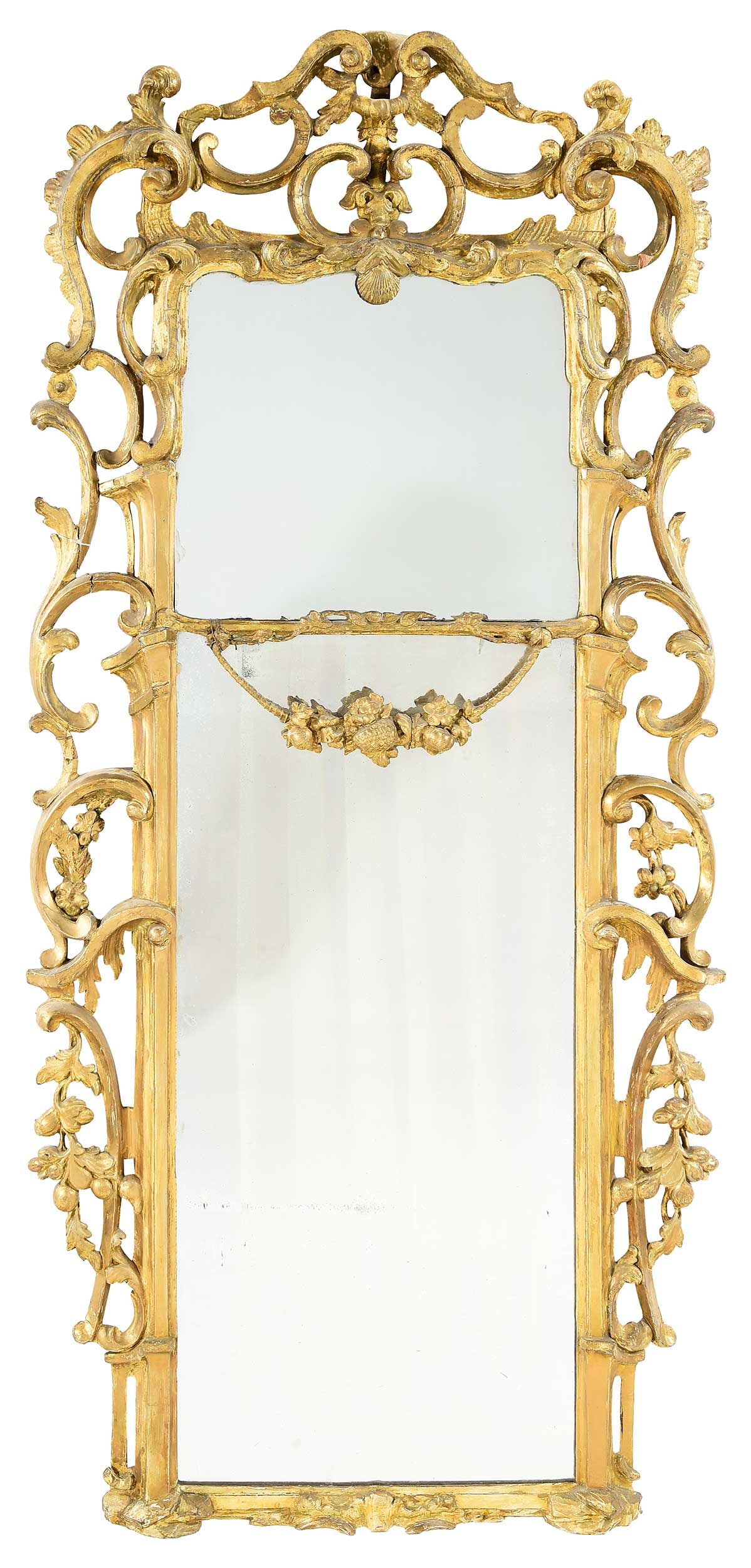 Rococo Style Carved and Pierced Giltwood Pier Mirror (1 of 15)