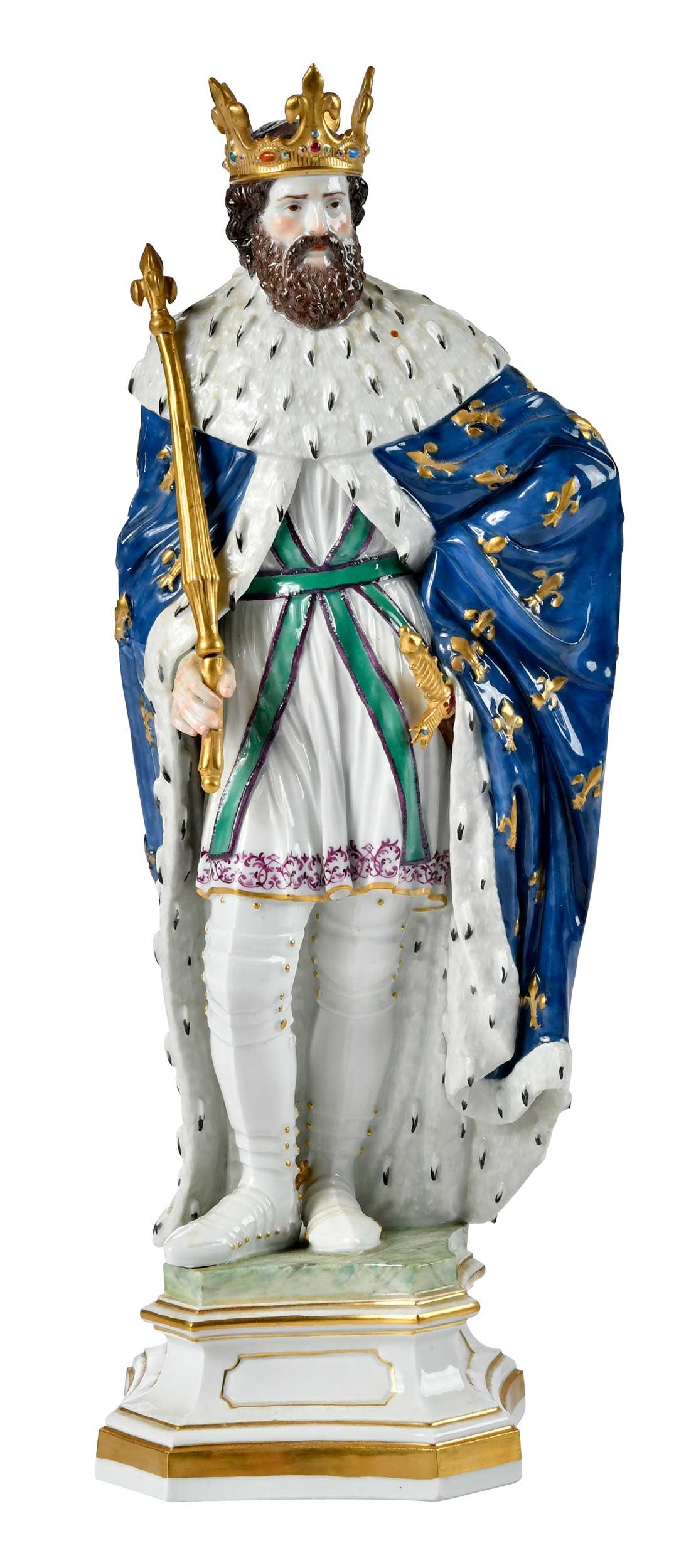 Large Meissen Porcelain Figure, King Ludwig IX (1 of 11)