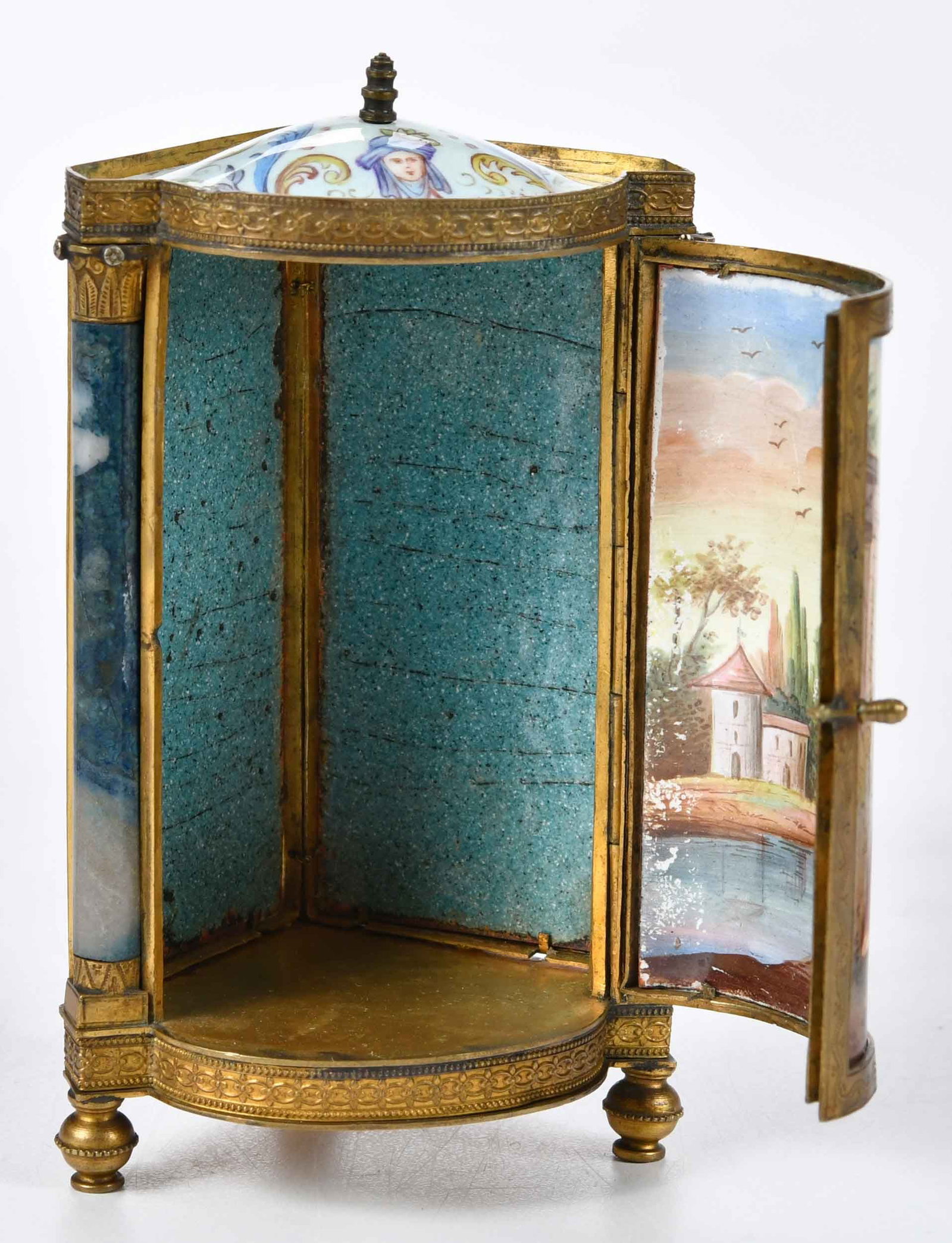 Three Small Viennese Enamel Decorated Table Objects - 11