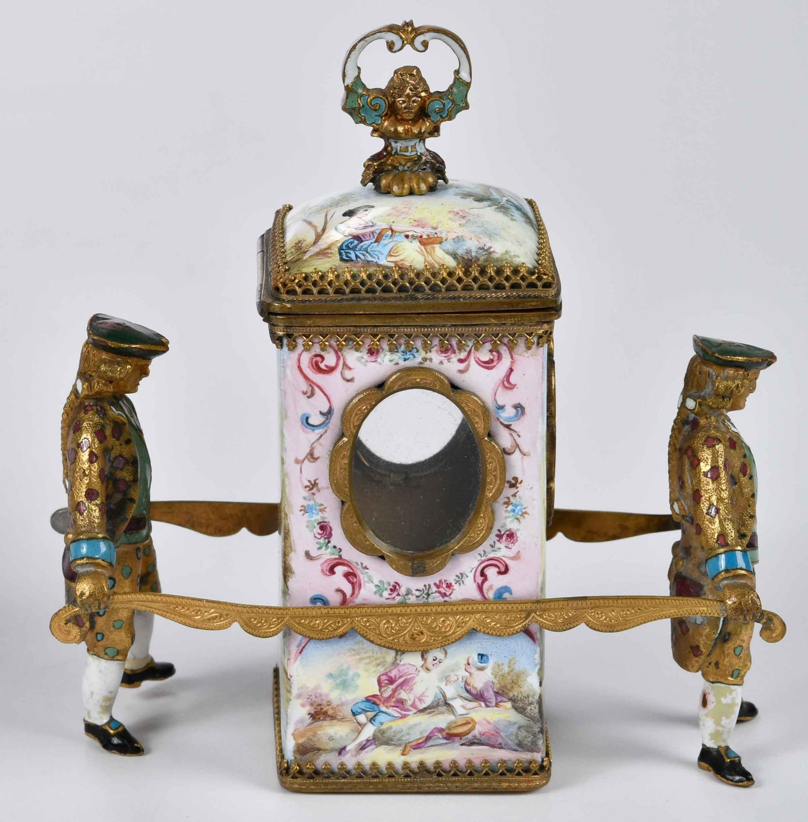 Three Small Viennese Enamel Decorated Table Objects - 13