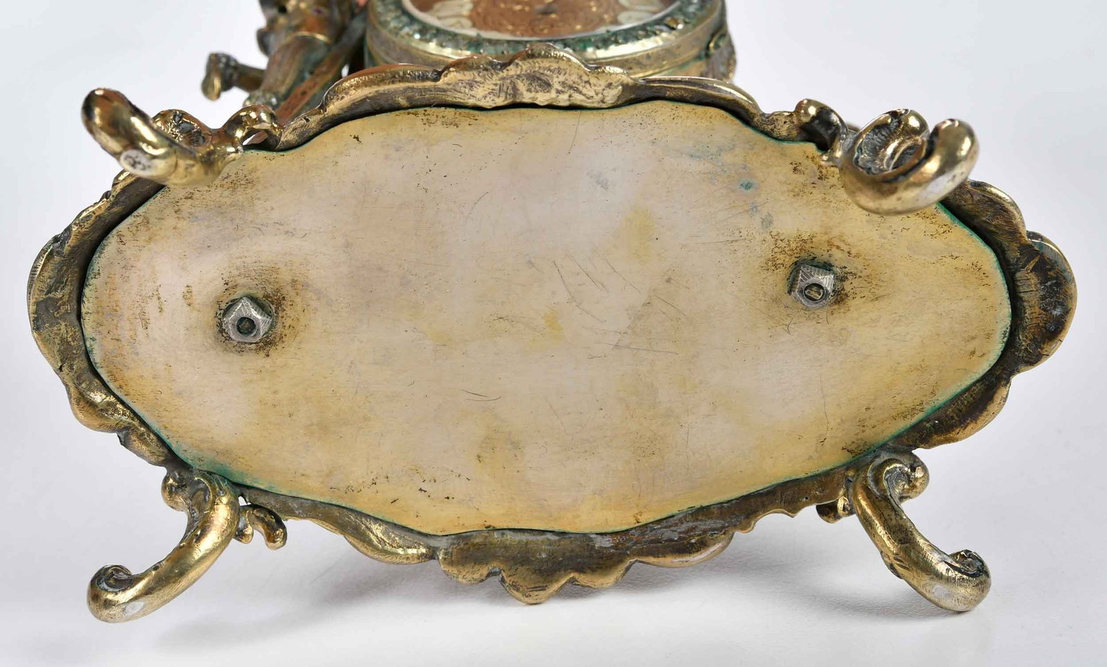 Two Small Continental Adorned Metal Table Objects - 12