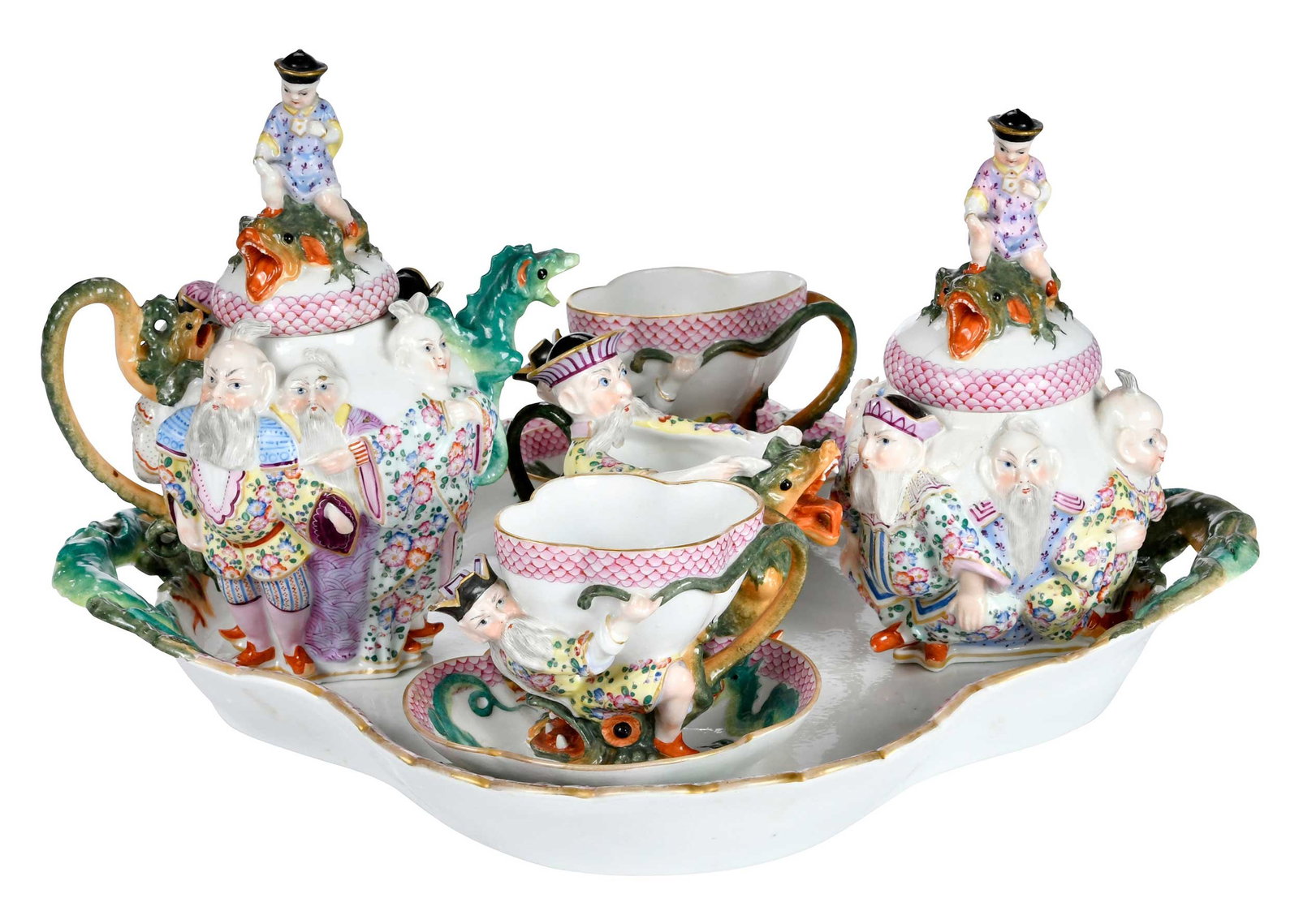 Meissen Porcelain Chinoiserie Figural Tea Set (1 of 20)