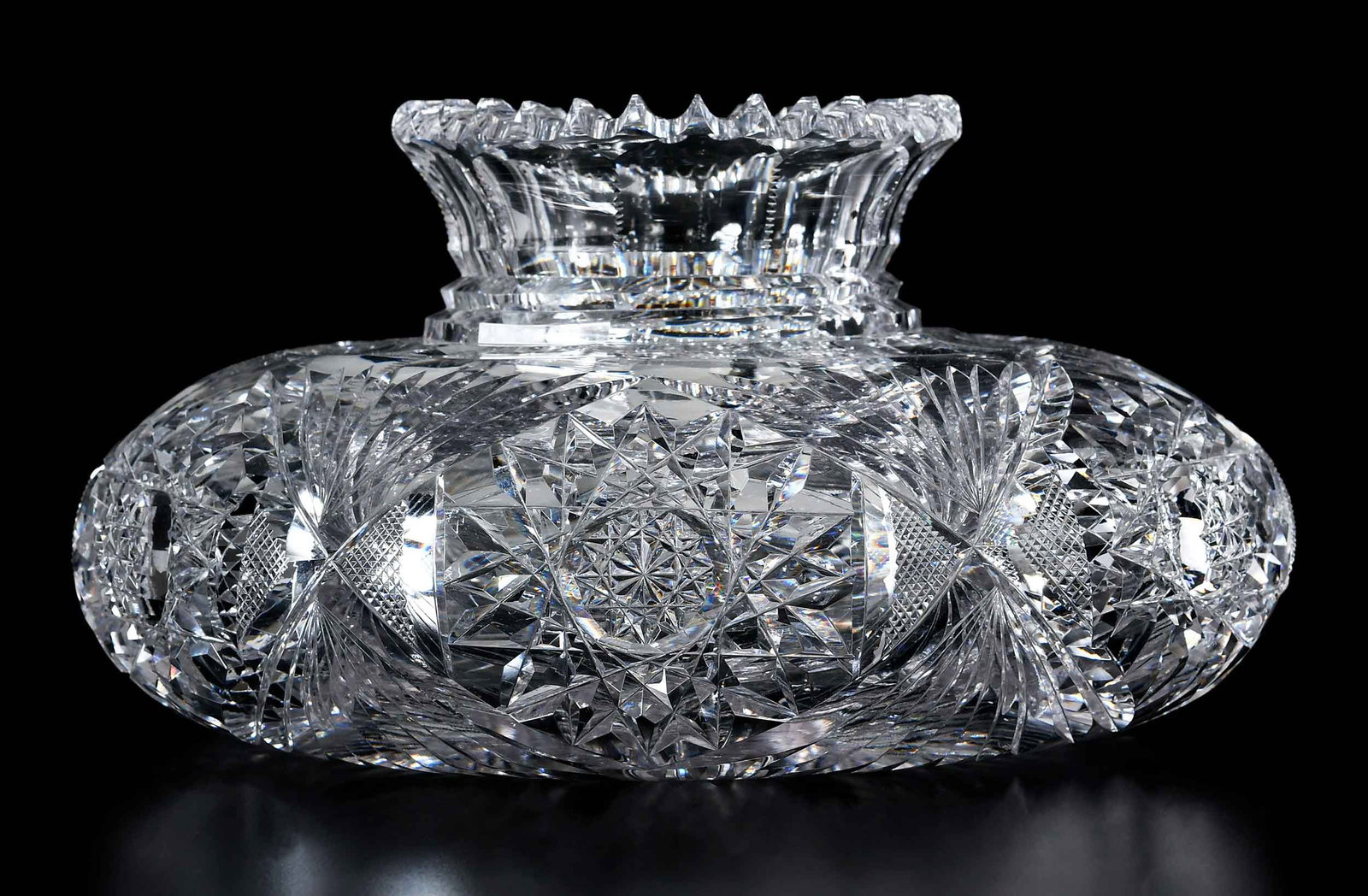 American Brilliant Cut Glass Flower Center (1 of 10)