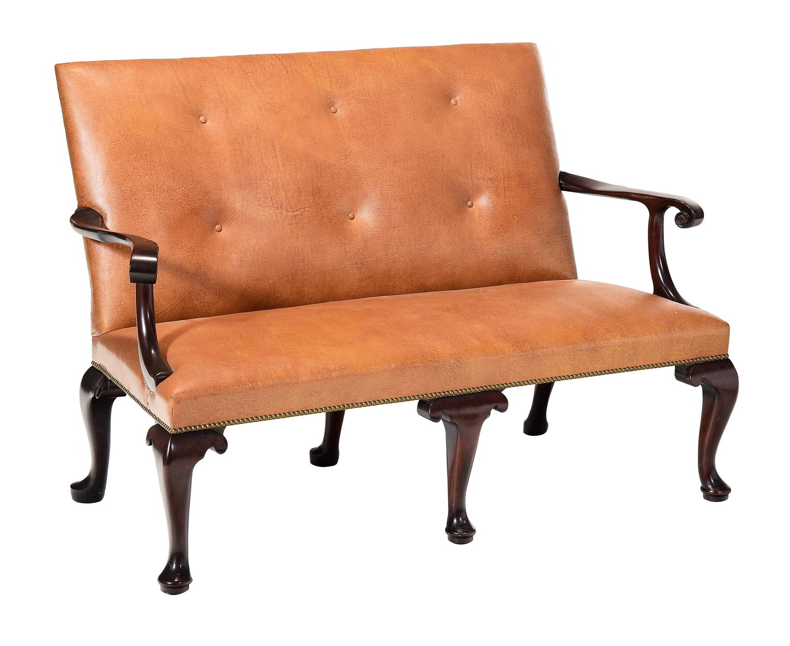 Kittinger Queen Anne Style Mahogany Settee (1 of 6)