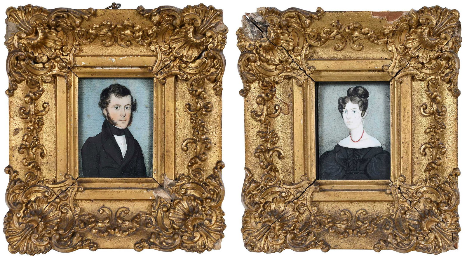 Pair of Miniature Portraits of Mr. and Mrs. Durbin From Kentucky (1 of 9)