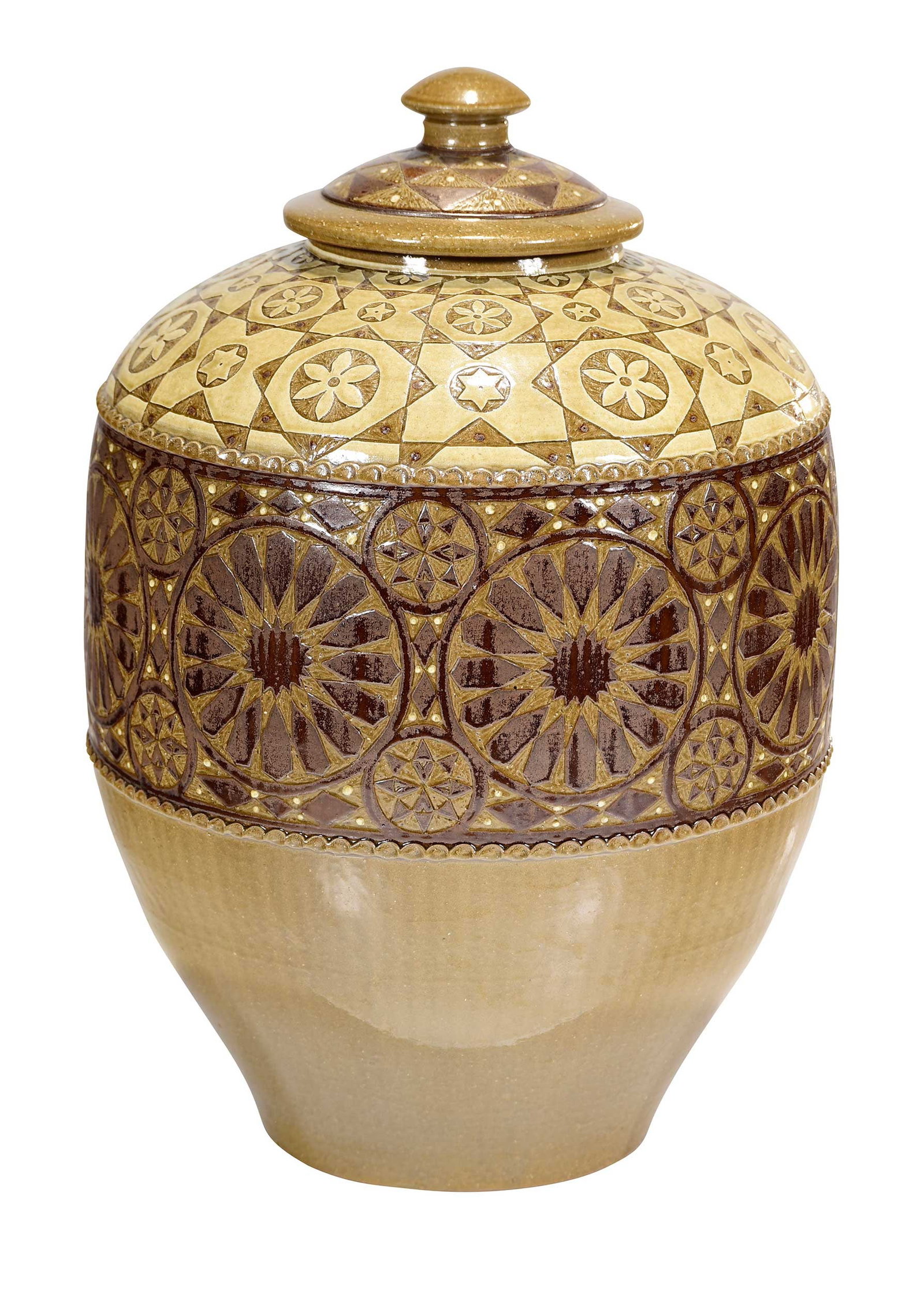 Monumental Matt Jones North Carolina Moroccan Style Lidded Stoneware Vessel (1 of 9)