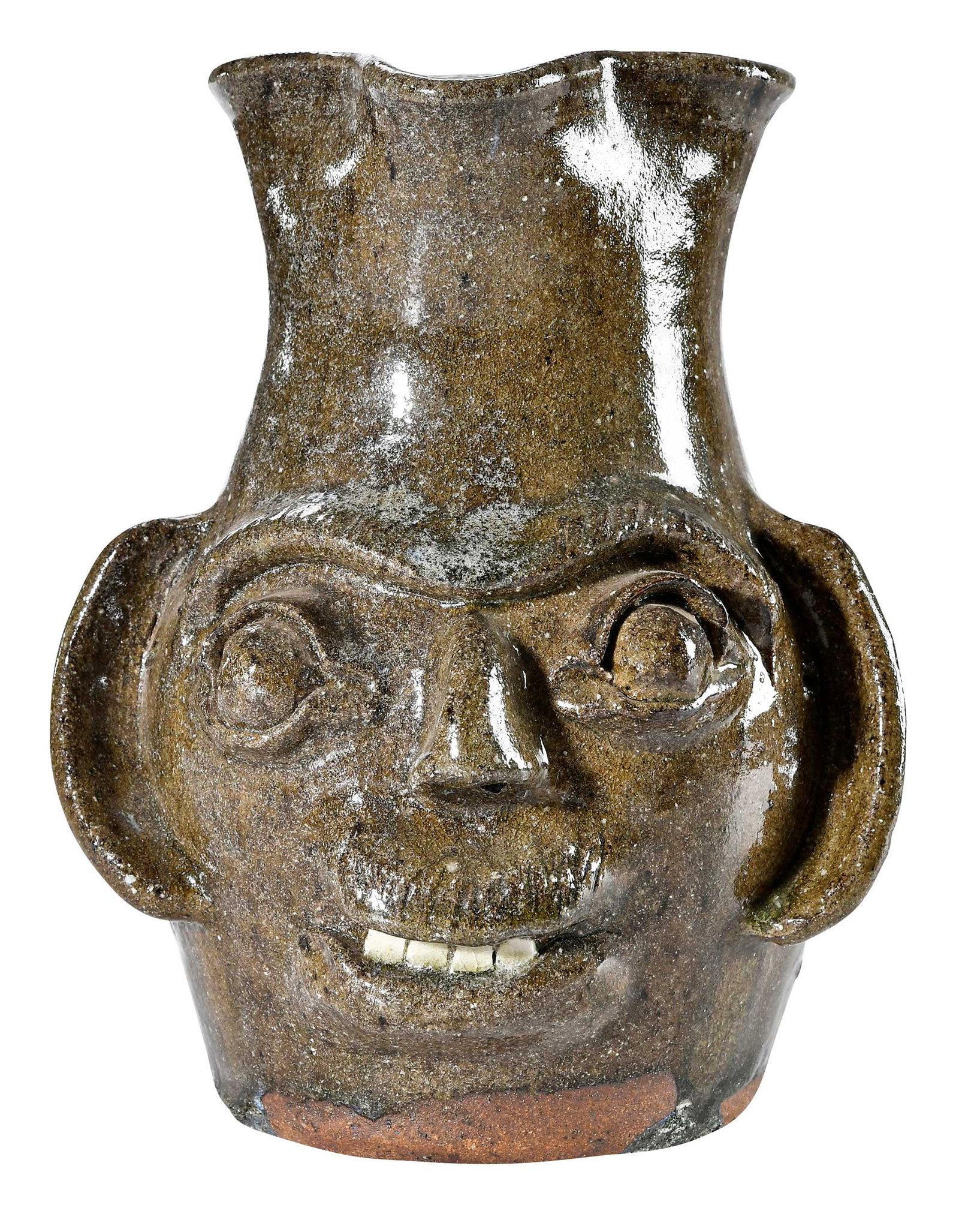 Burlon Craig North Carolina Stoneware Unibrow and Mustache Face Pitcher (1 of 8)