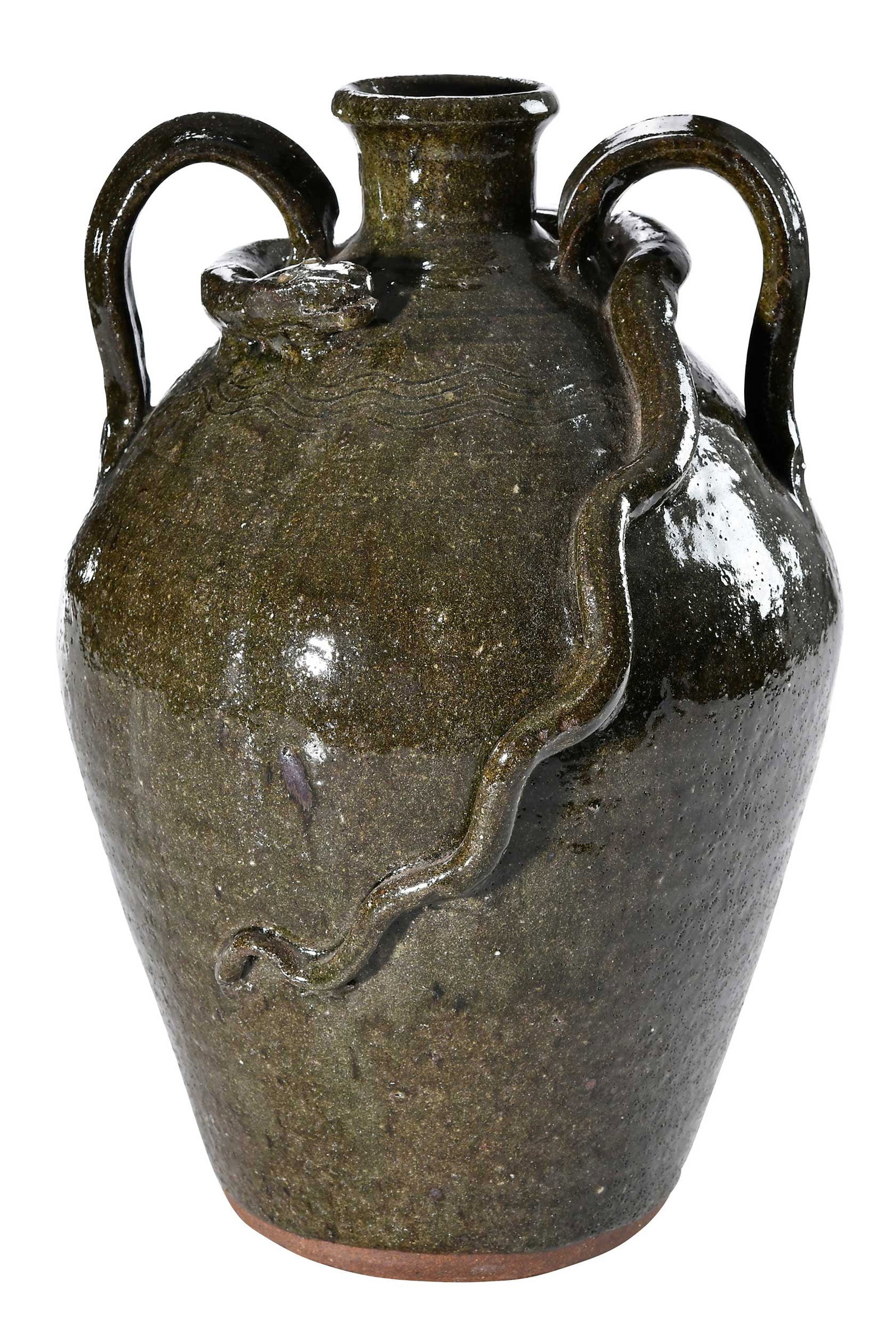Large Burlon Craig North Carolina Stoneware Double Snake Jug (1 of 11)