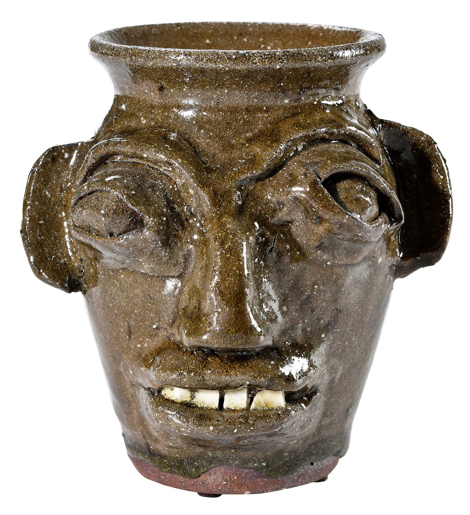 Rare Small Burlon Craig North Carolina Stoneware Face Vase (1 of 7)
