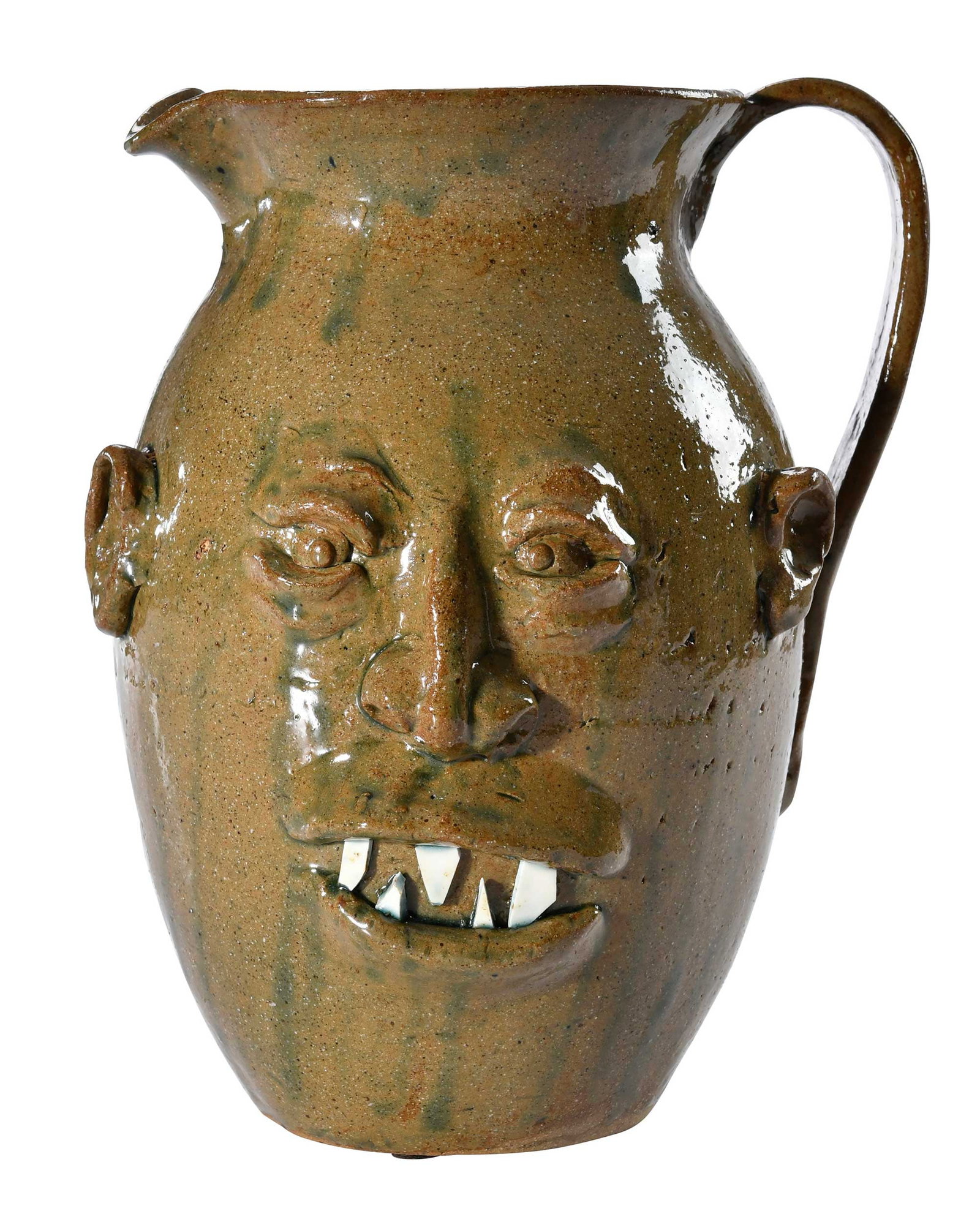 Roger Hicks Catawba Valley North Carolina Folk Pottery Face Pitcher (1 of 6)