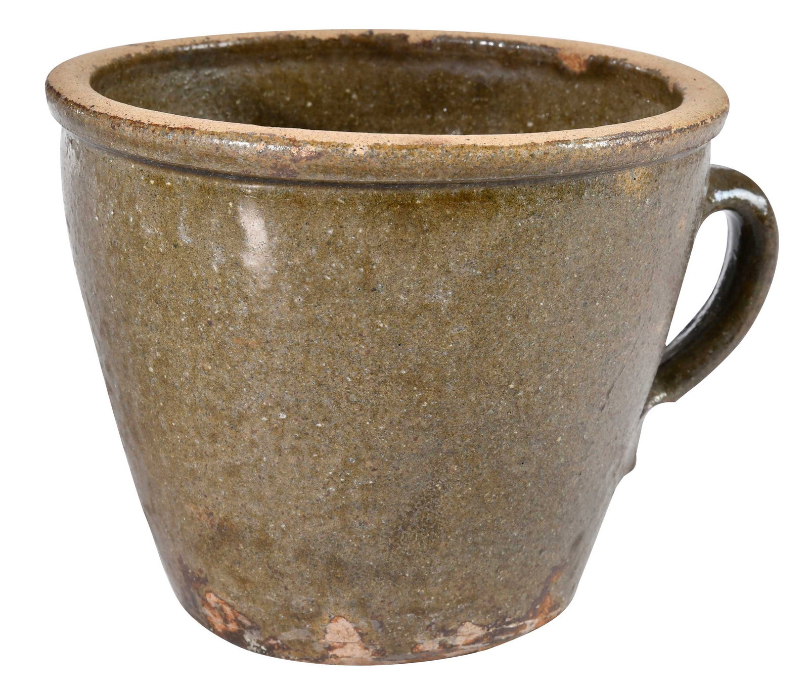 Seigler Attributed Edgefield District South Carolina Stoneware Clabber Bowl (1 of 10)