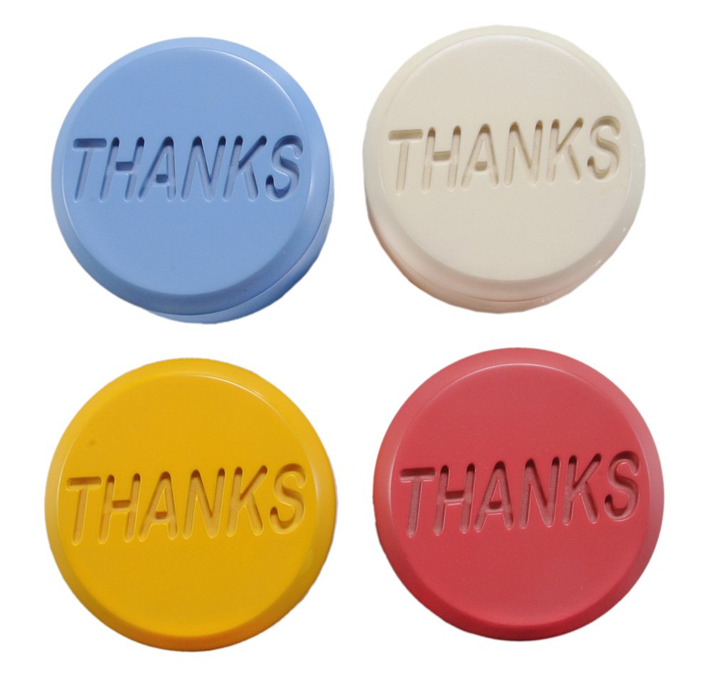 Alan McCollum: (New York, born 1944) "More Visible Markers", 2000, inscripted on bottom with registration number and signed "Alan McCollum, 2000", set of four polymerized pigmented concrete tablets, 1-3/4 x 3-7/8 in